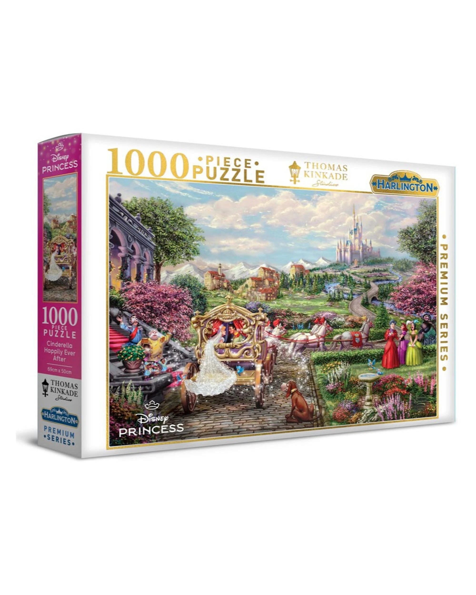 1 Harlington Thomas Kinkade Disney Cinderella Happily Ever After 1000 Piece Jigsaw Puzzle, 1 of 1