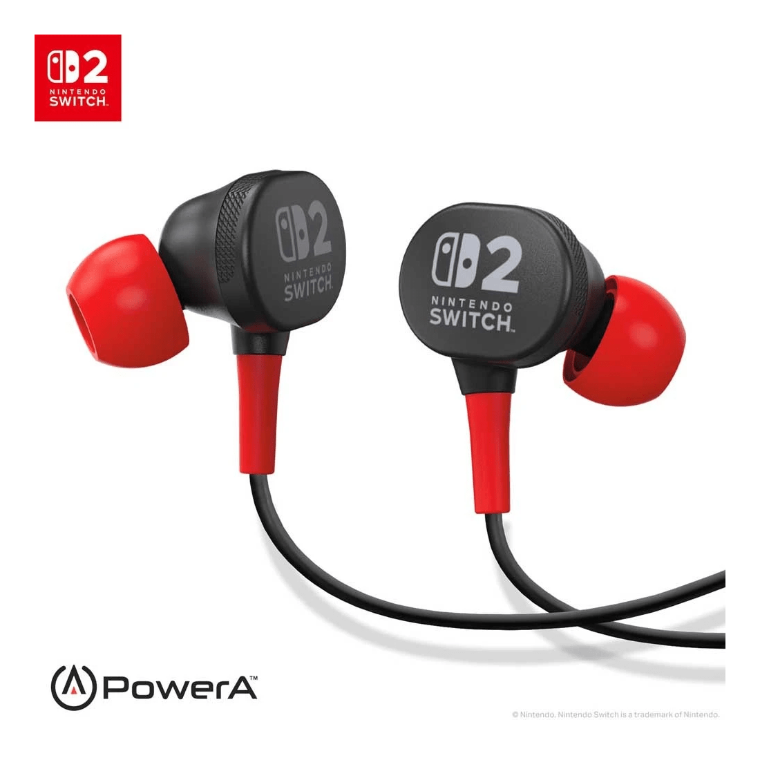 2 PowerA - Wired Earbuds for Nintendo Switch 2 - Black
 - Black, 2 of 5