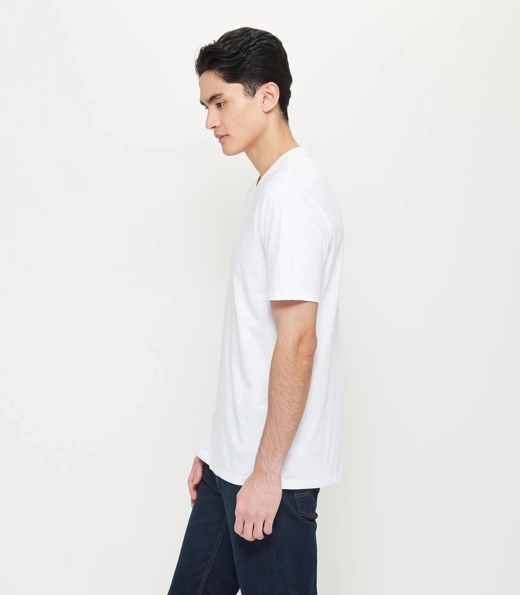 3 Target Australian Cotton V-Neck T-Shirt WHITE, 3 of 7