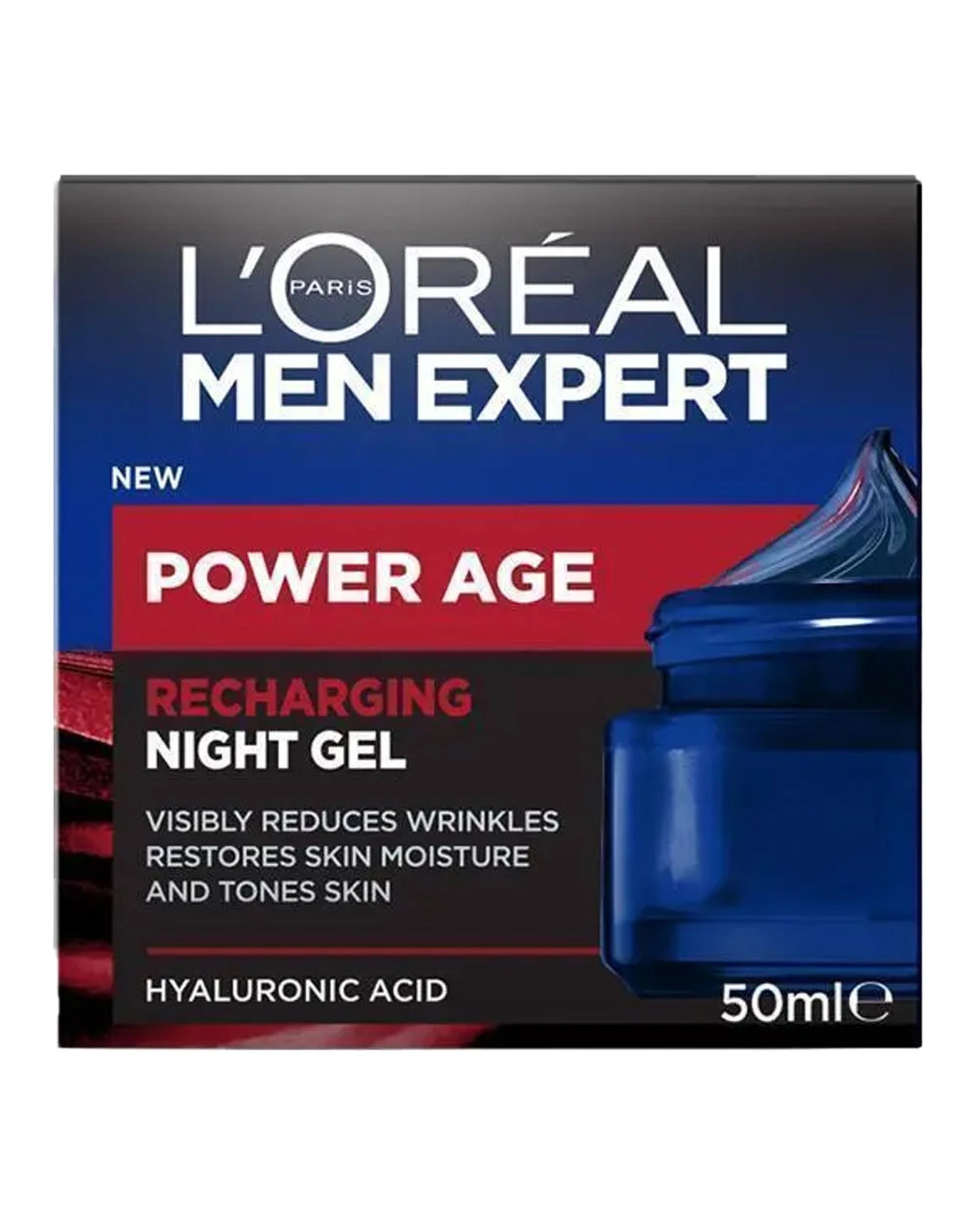 1 L'oreal Paris L'oreal Men Expert Power Age Recharging Night Gel 50ml, 1 of 1