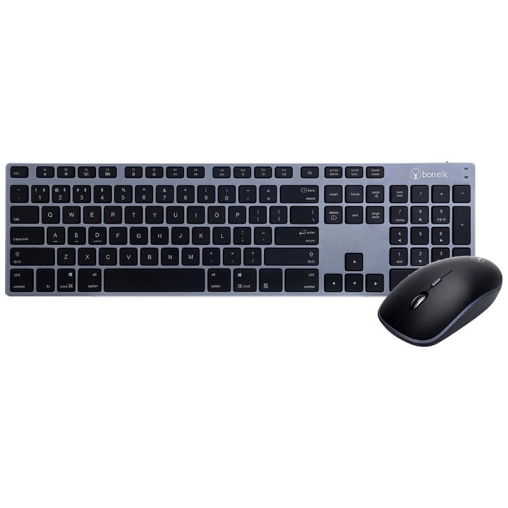 1 Bonelk KM-517A Bluetooth Keyboard & Mouse Combo Grey, 1 of 4