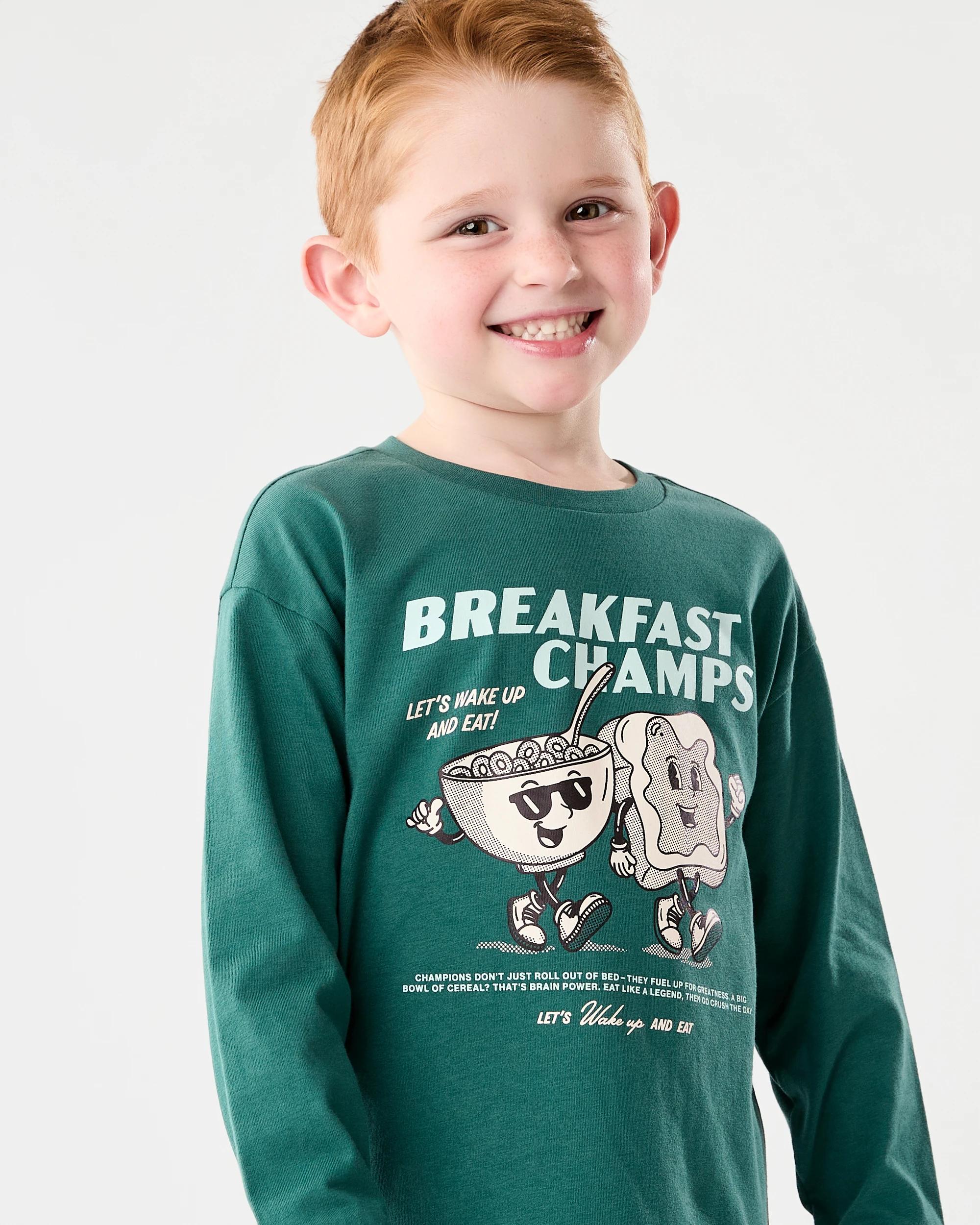 4 Jersey Pyjama Set Grn Food, 4 of 10