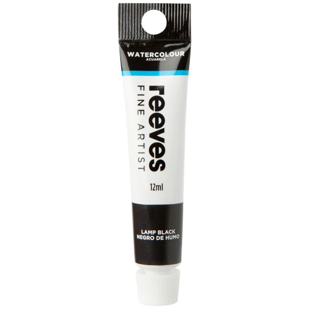 1 Reeves Watercolour Paint 12mL Lamp Black, 1 of 1