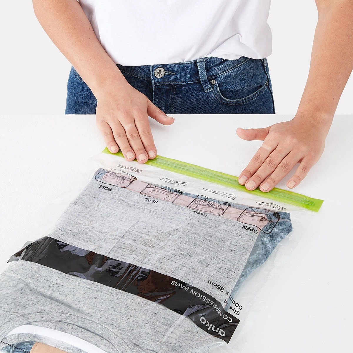6 Travel Compression Storage Bags - Anko - Clear, 6 of 10
