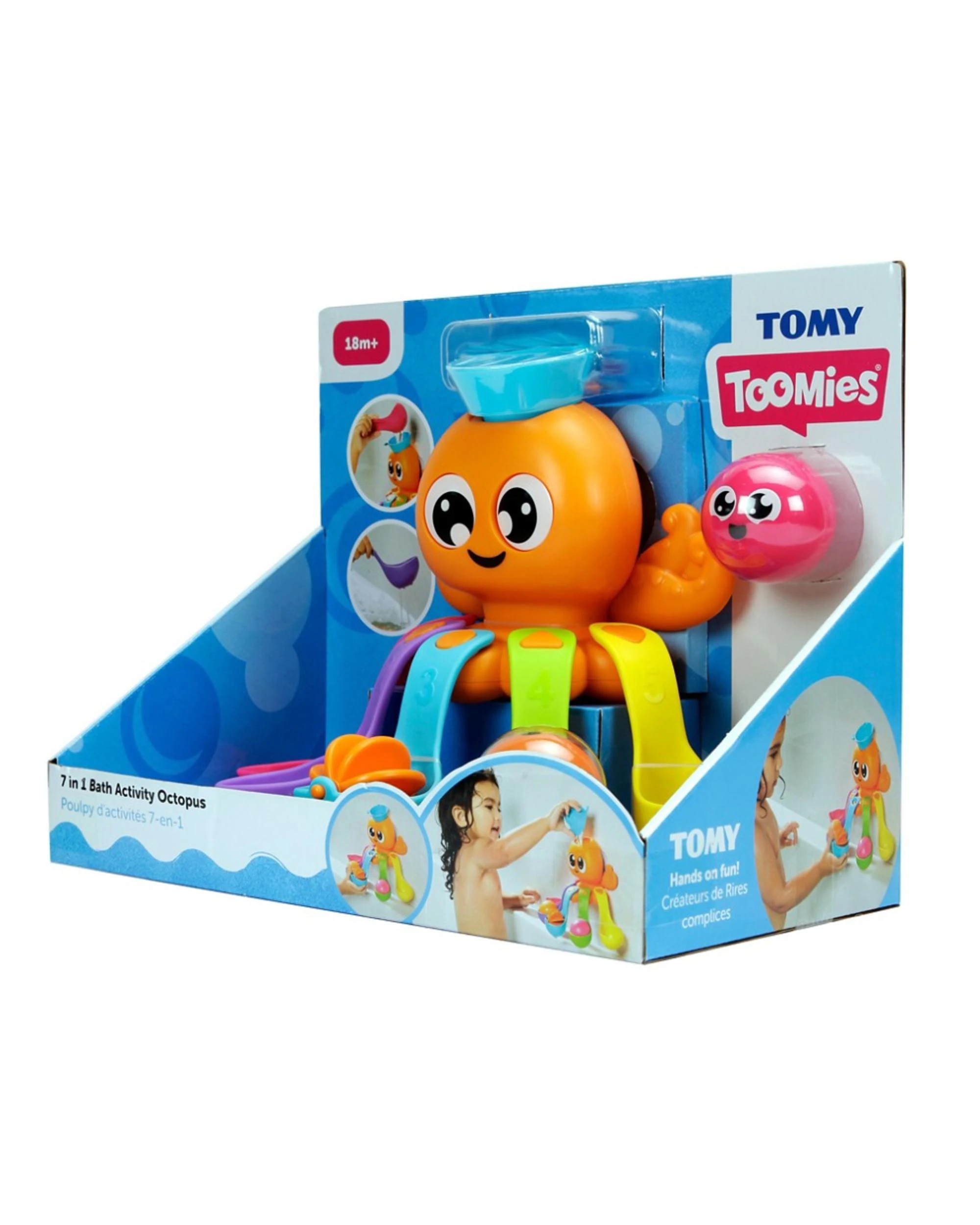 1 TOMY 7 in 1 Bath Activity Octopus, 1 of 7
