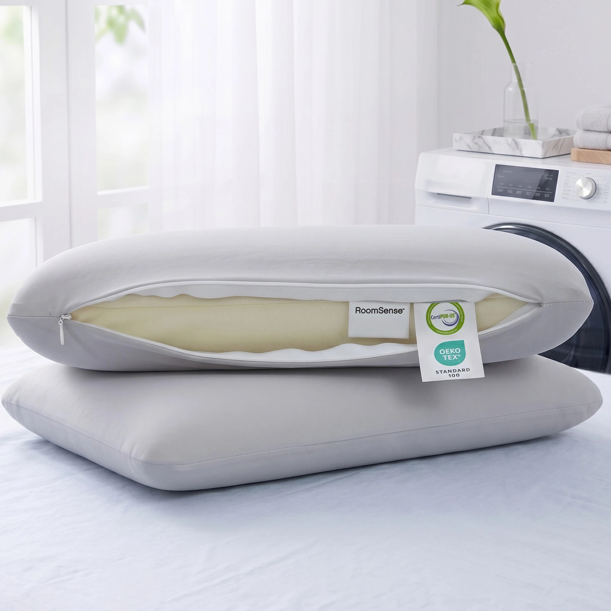 8 RoomSense Cooling Memory Foam Pillows Solid Core Bed Pillows Set of 2 - Multi, 8 of 8