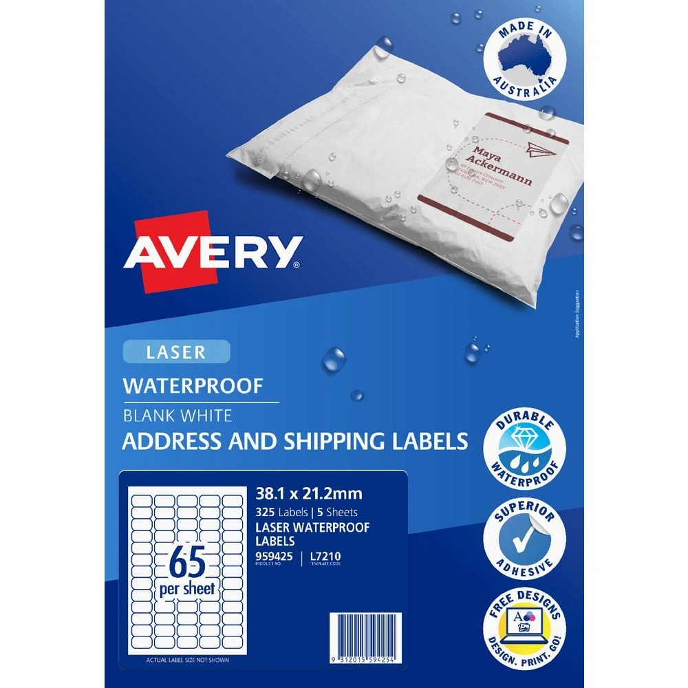 2 Avery 65UP Laser Waterproof Labels 5 Pack, 2 of 6