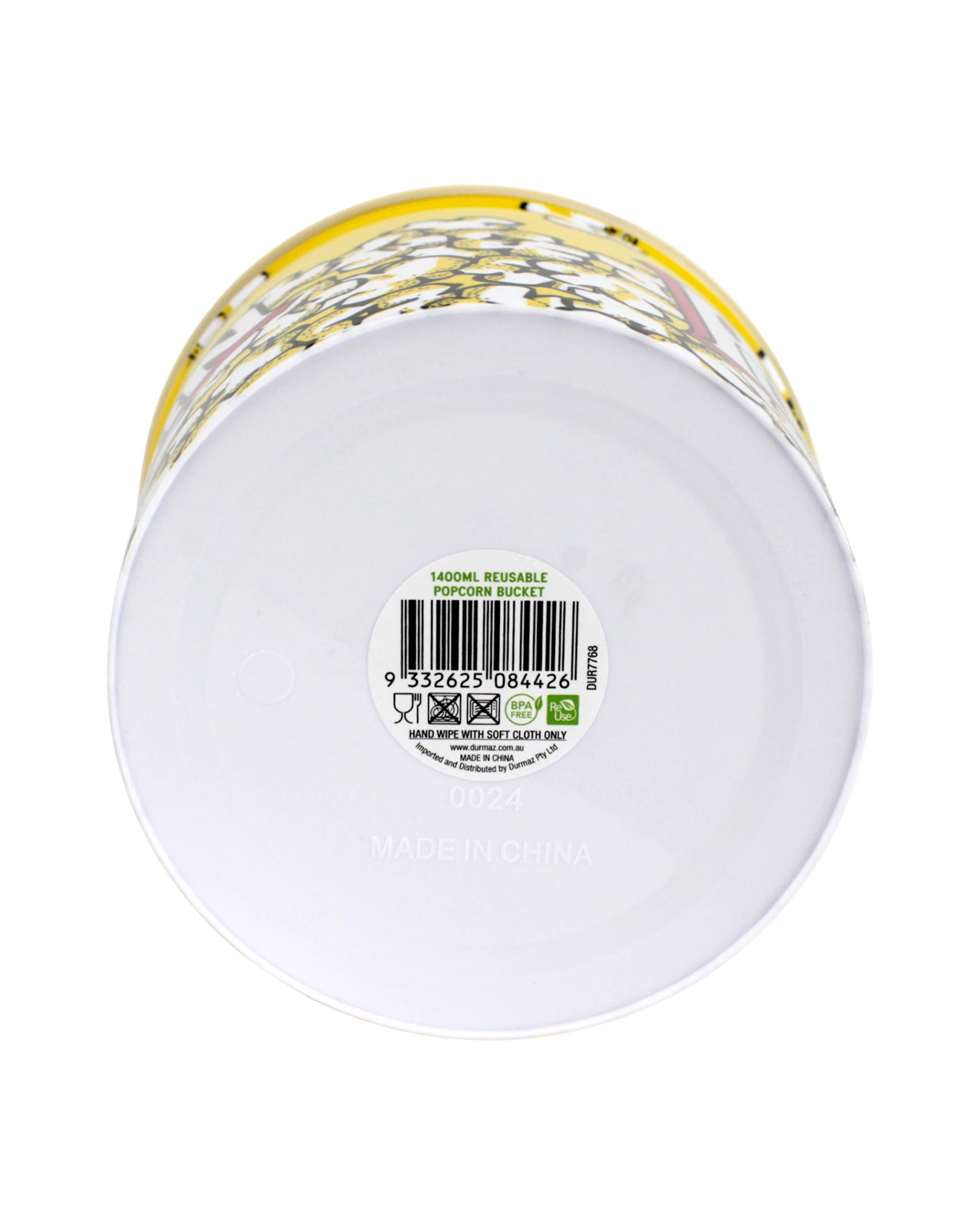 3 Durmaz Yellow Reusable Popcorn Bucket - Yellow, 3 of 3