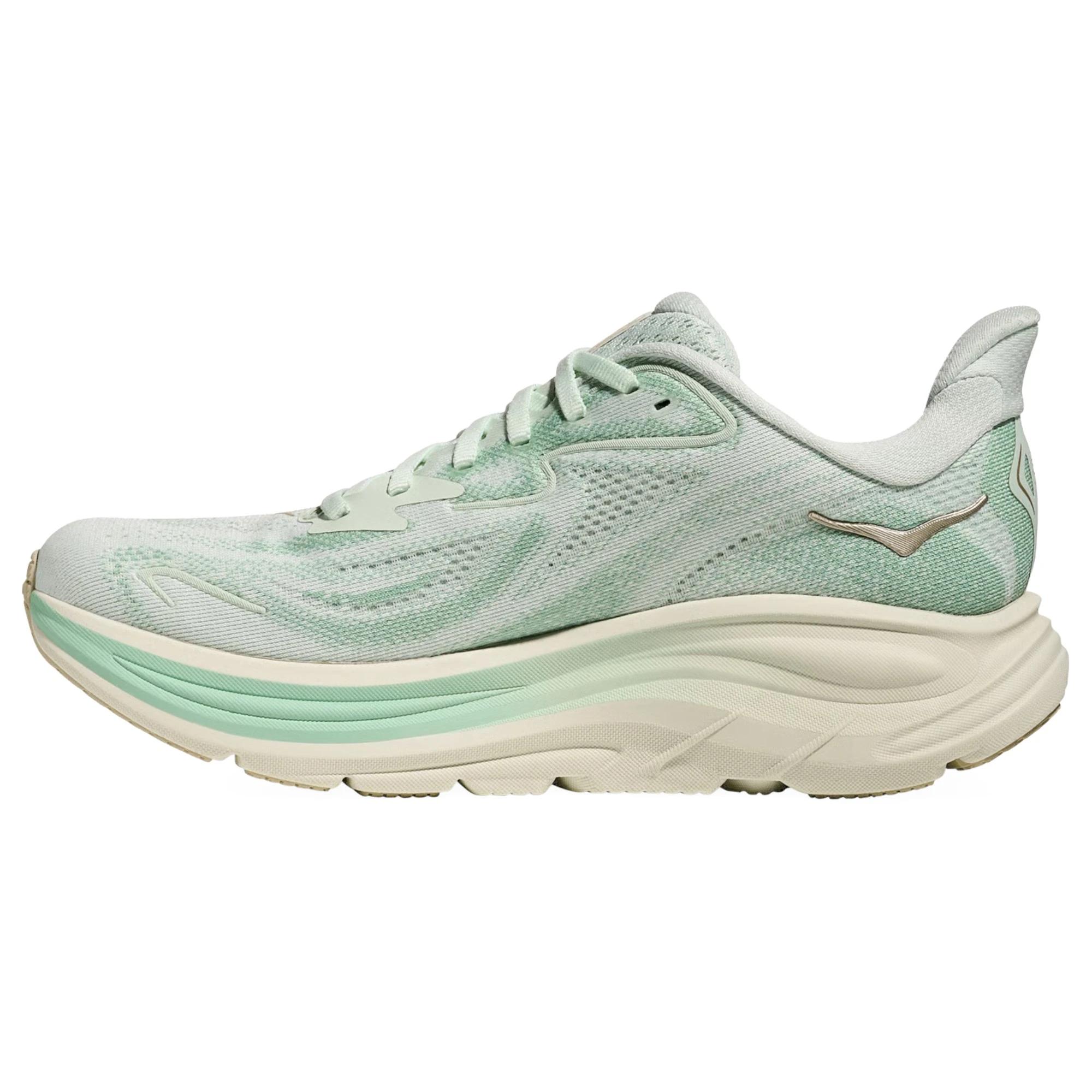 1 Hoka Womens Clifton 10 Athletic Running Shoes SEA GLASS, 1 of 7