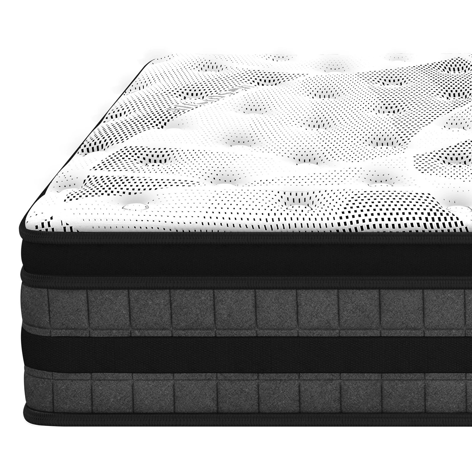 5 Alfordson Mattress Euro Top Bonnell Spring Memory Foam 22cm Medium Firm - King Bed, 5 of 9