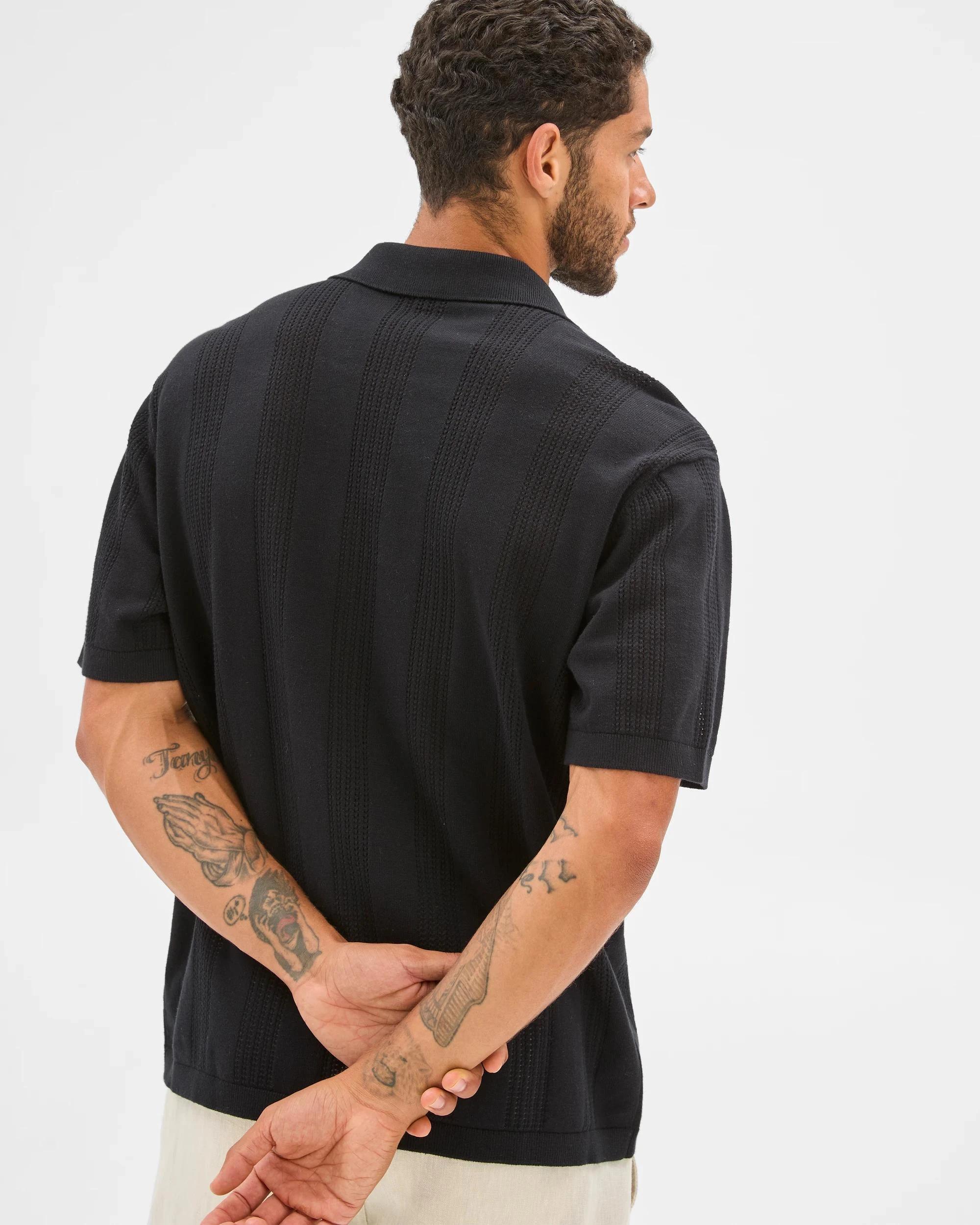 6 Target Australian Cotton Knitted Shirt BLACK, 6 of 6