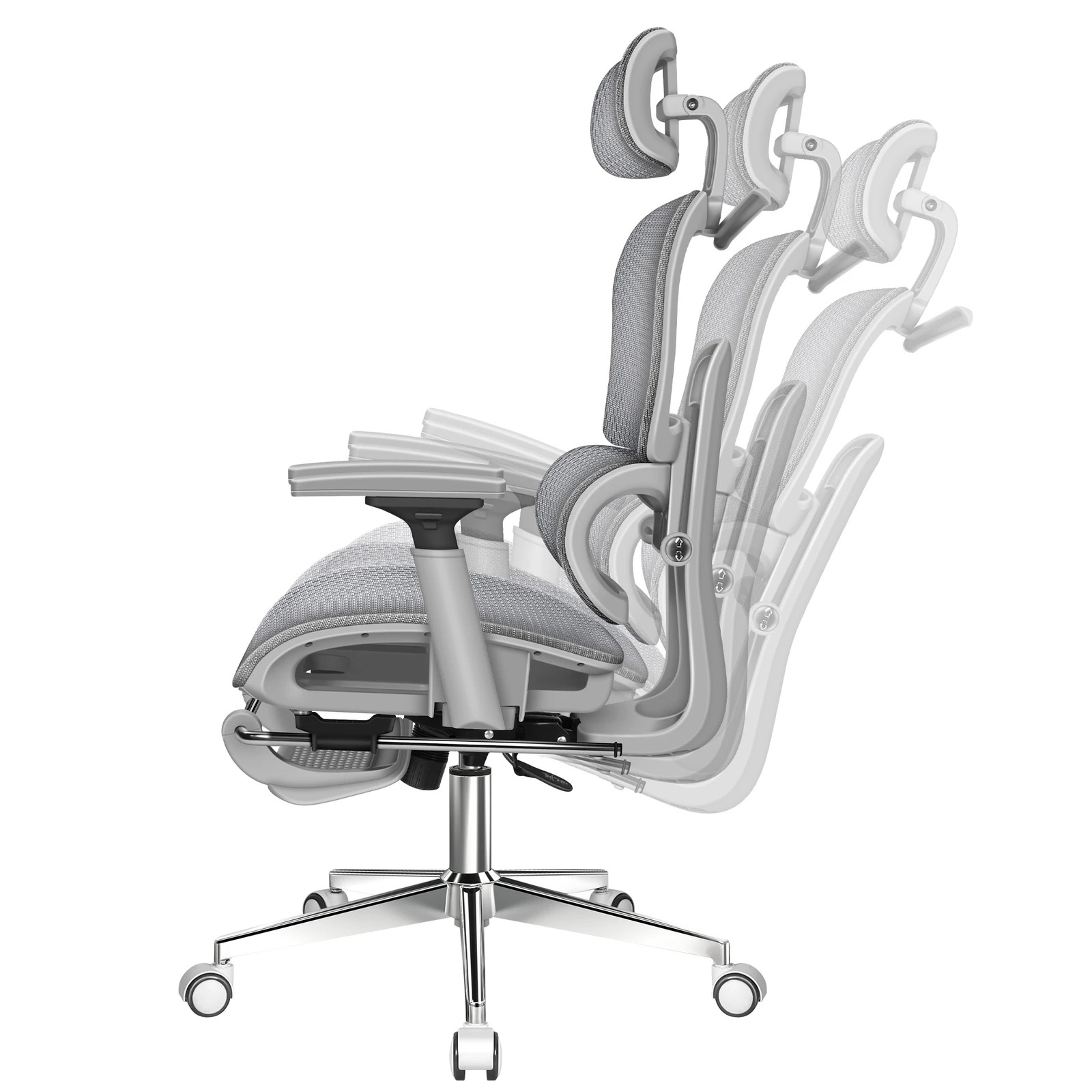 9 Alfordson Ergonomic Office Chair Mesh Executive Racing Computer Seat - Grey, 9 of 10