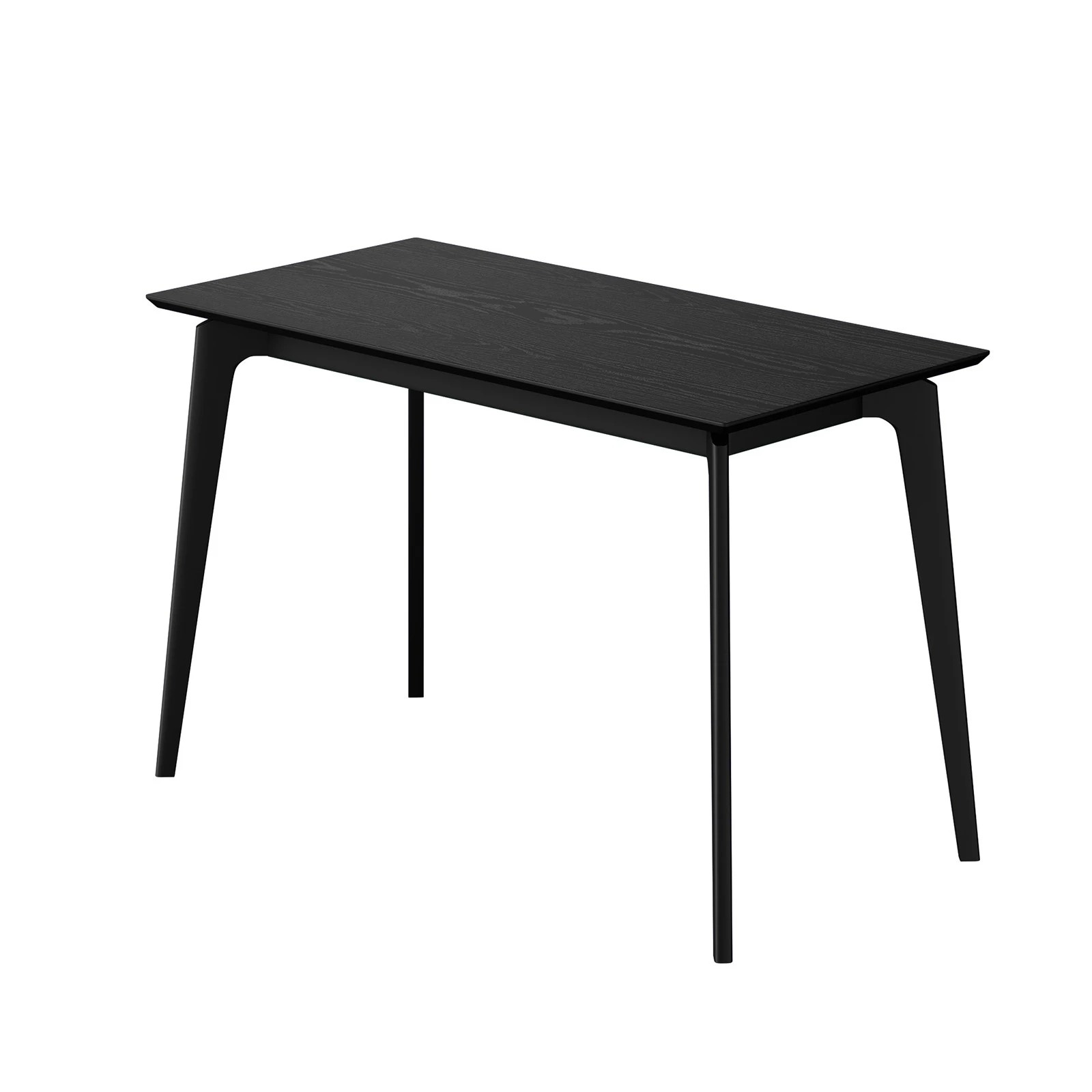 8 Oikiture Wooden Dining Table 120cm Rectangular 4 Seater Pinewood Legs - Black, 8 of 9