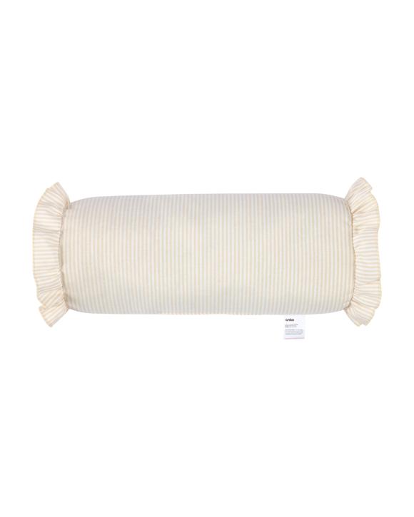Ruffled Bolster Cushion - Beige
