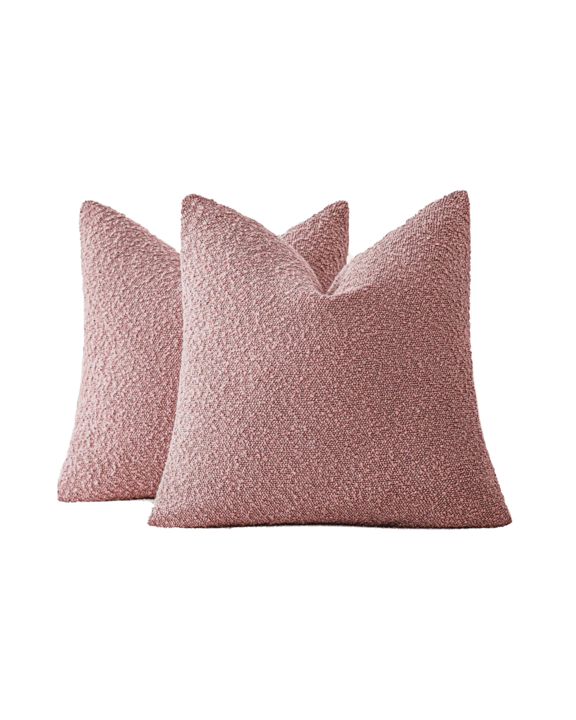 2 Gioia Casa 2-Pack Bouclé Cushion Covers 45x45cm - Pink, 2 of 4
