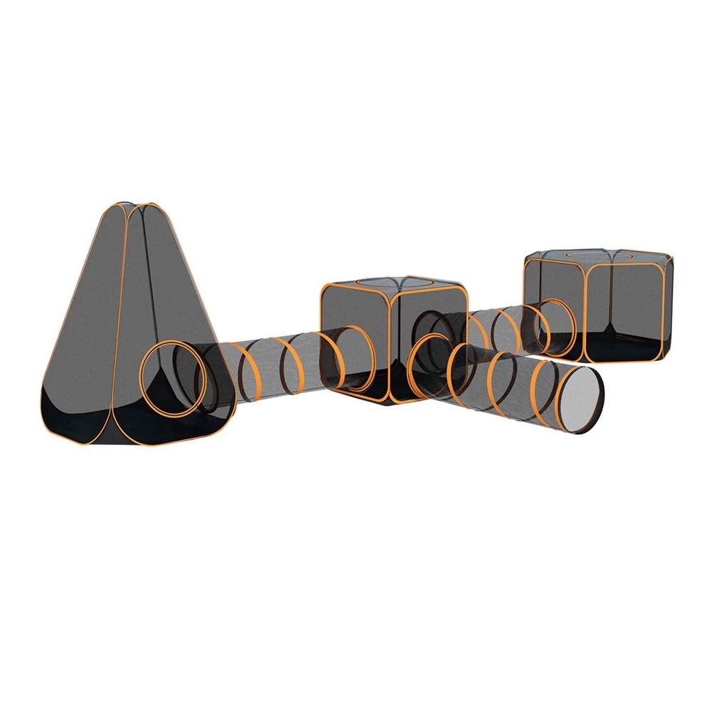 1 i.Pet Pet Playpen Cat House 6 IN 1 Tent Tunnel Dog Cage Puppy Rabbit Play Portable - Black, 1 of 6