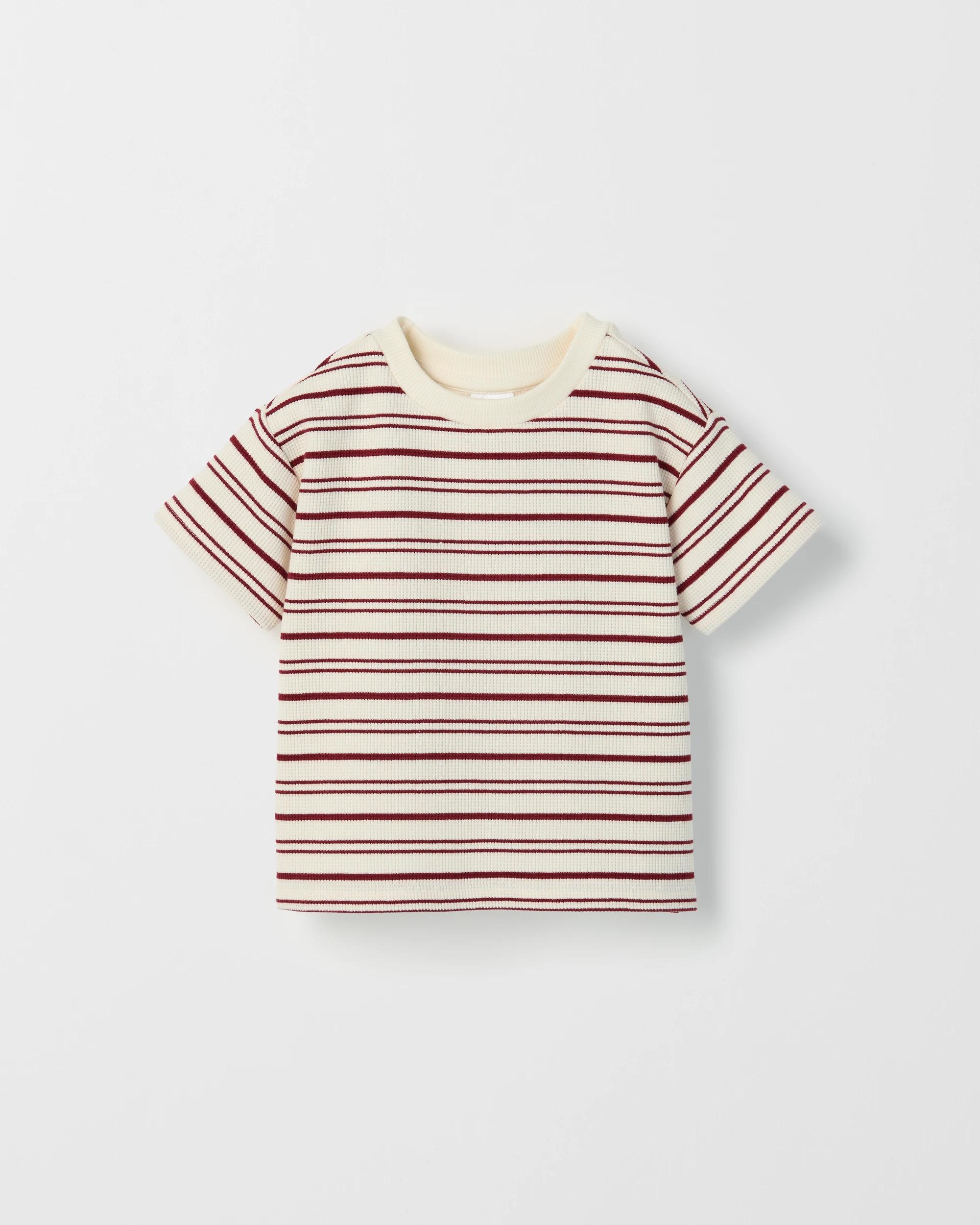 5 Target Baby Baby Organic Cotton 2 Pack Waffle T-Shirts RED PEAR STRIPE, 5 of 7