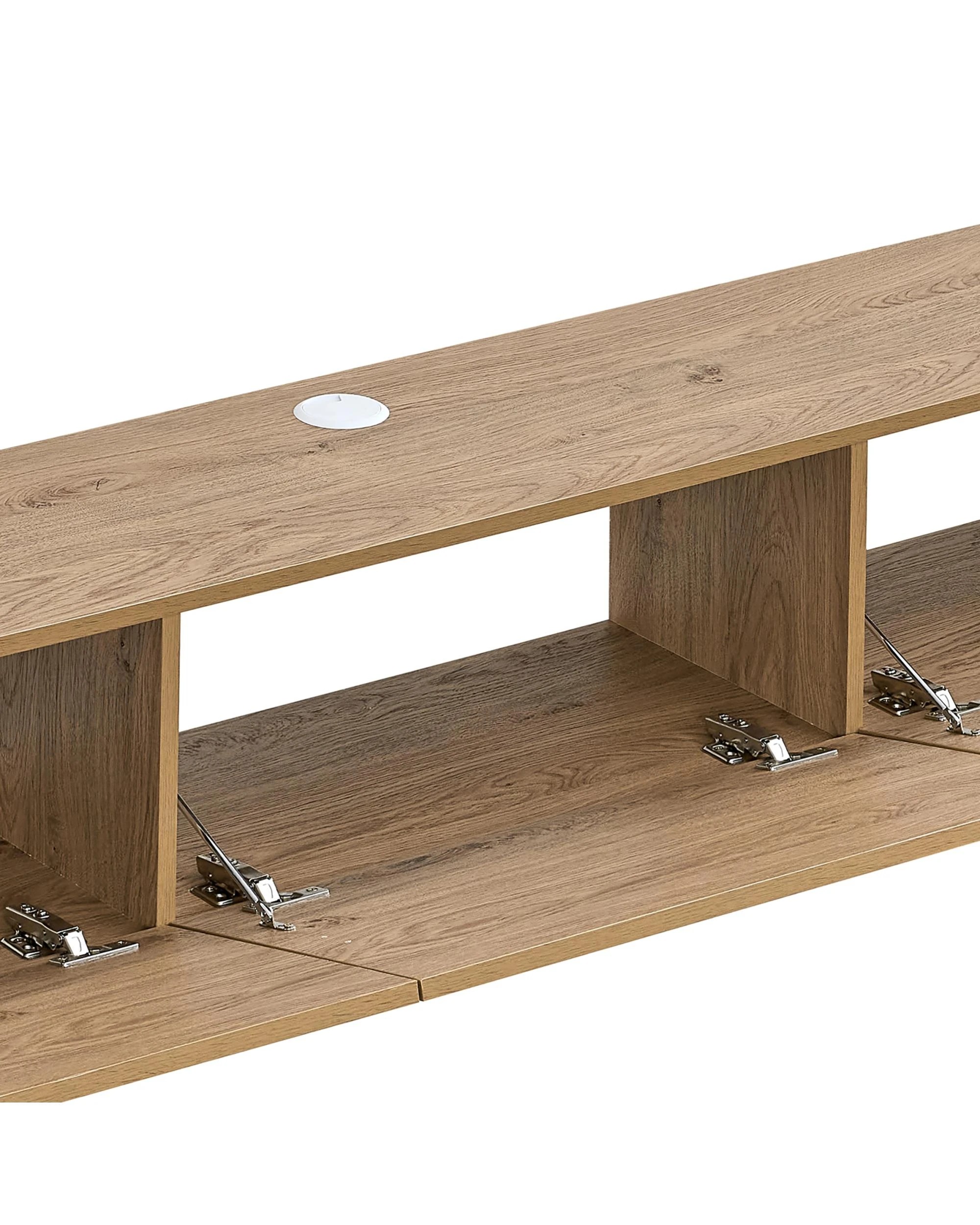7 Kodu Wall Mount TV Entertainment Unit 3 Doors 180cm Oak - Natural, 7 of 8