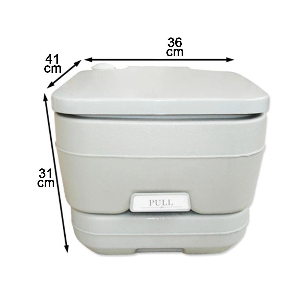 6 Ausway Porta Potty Seat with Piston Pump Flush Gray 10L, 6 of 7