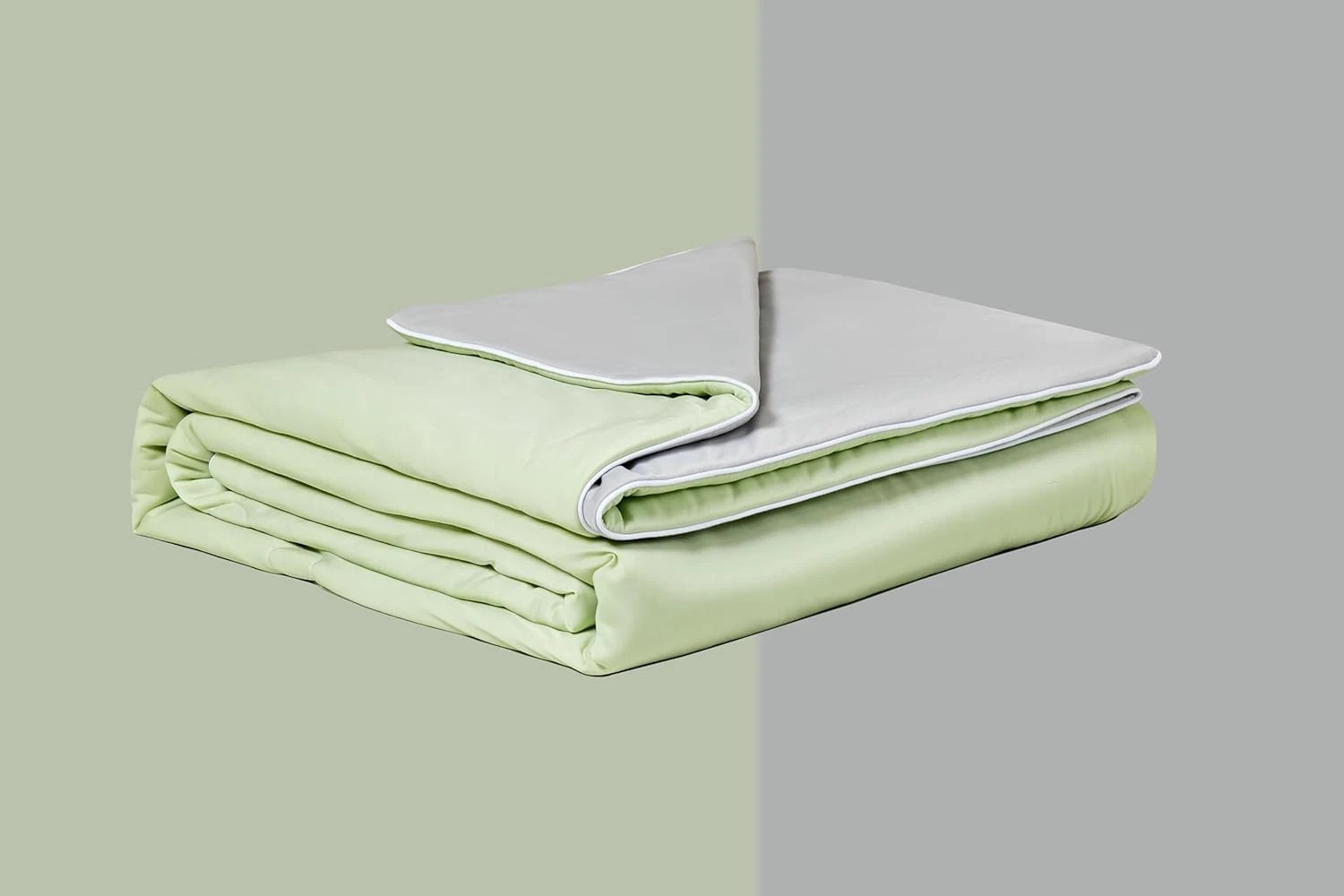 6 Gioia Casa Reversible Comforter Cooling Lightweight Breathable - Single/Double - Green/Grey, 6 of 6