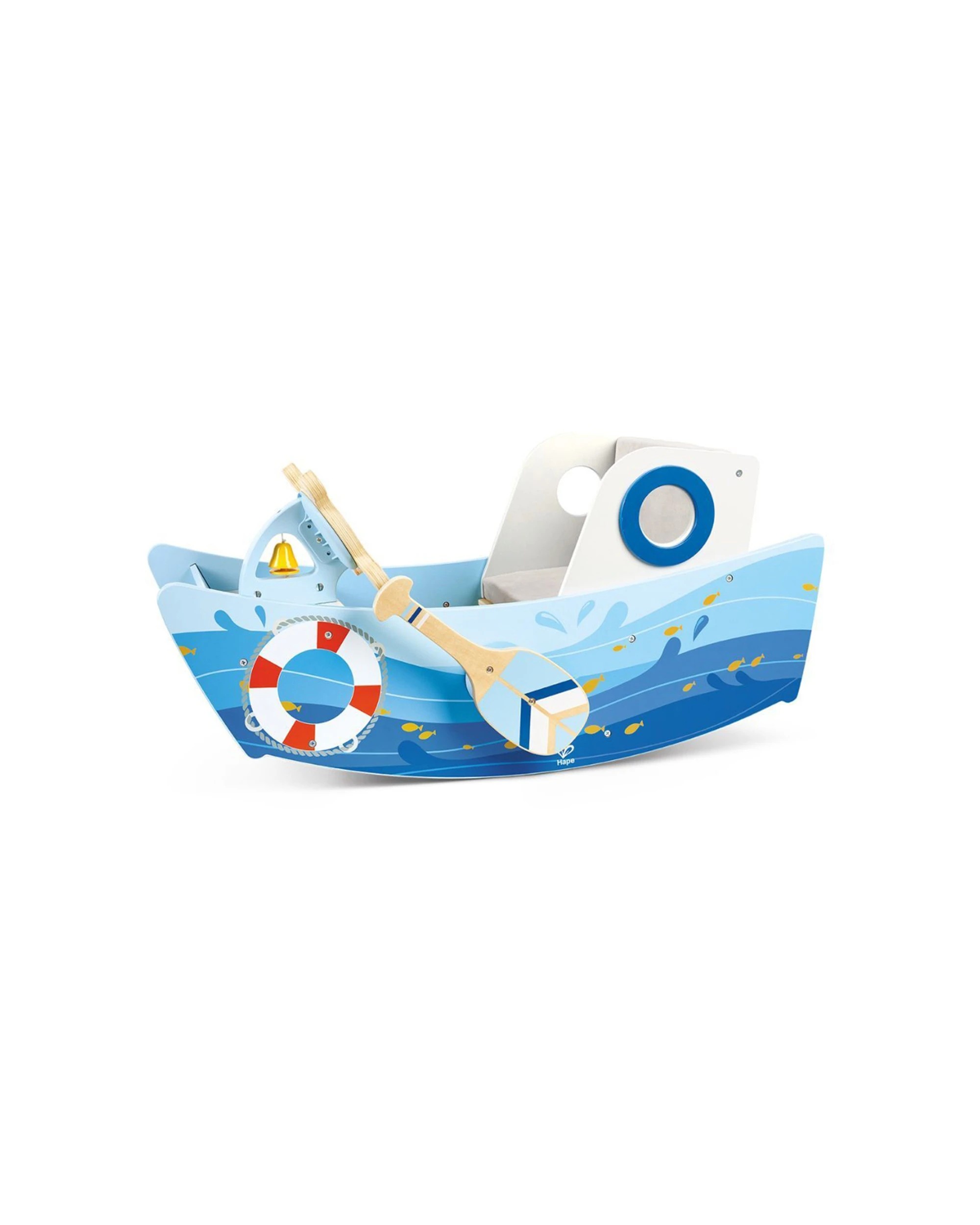 1 Hape Captain's Rocking Boat Kids/toddlers Motor Skills Learning Fun Toy 12m+. - Blue, 1 of 2
