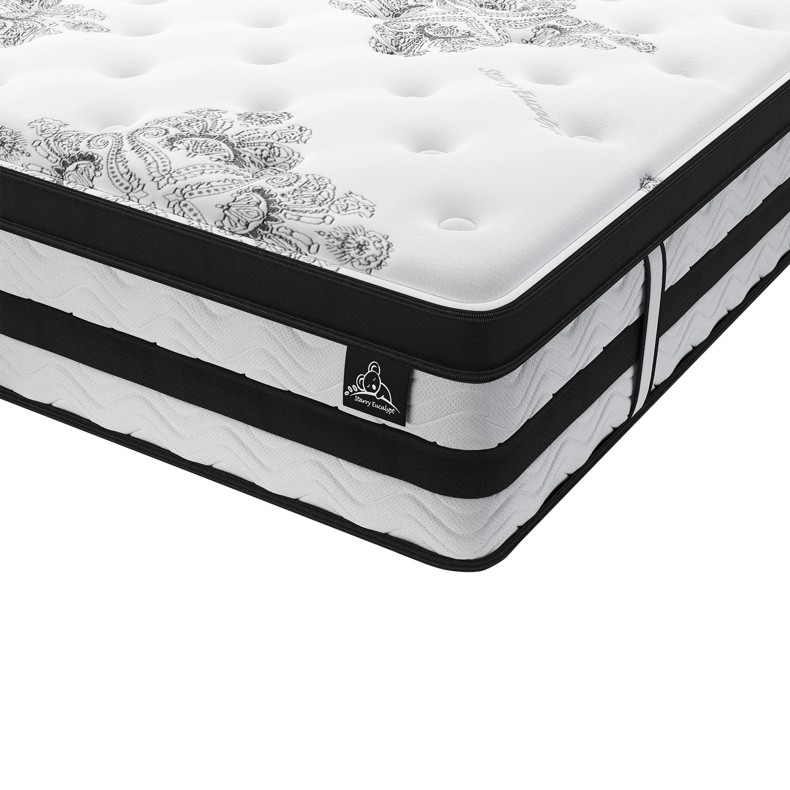 2 Starry Eucalypt Mattress Pocket Spring Latex Euro Top 34cm 5 zone - Double Bed, 2 of 10
