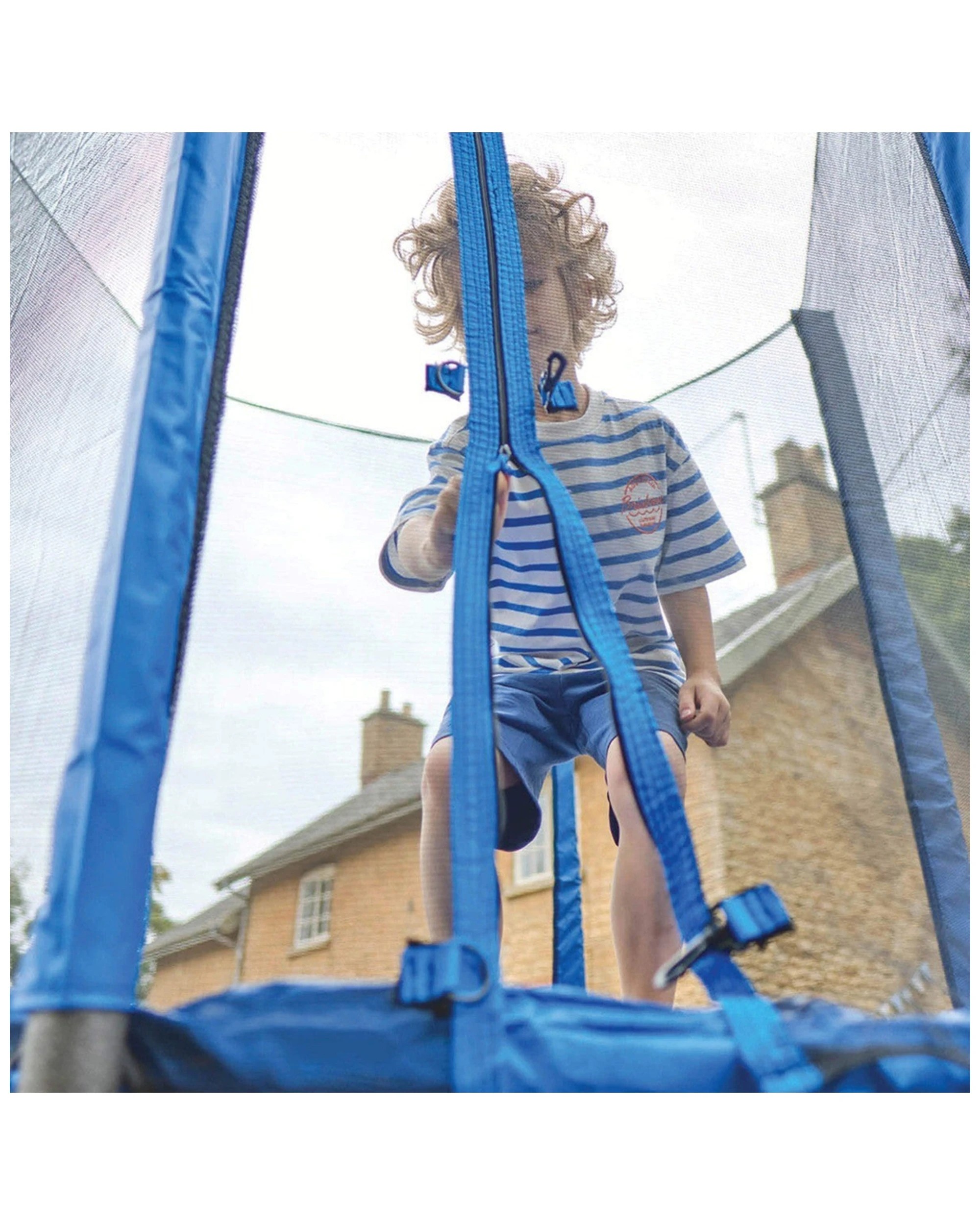 2 Plum Play Au 4ft Junior Trampoline With Enclosure Net Galvanised Steel - Blue, 2 of 6