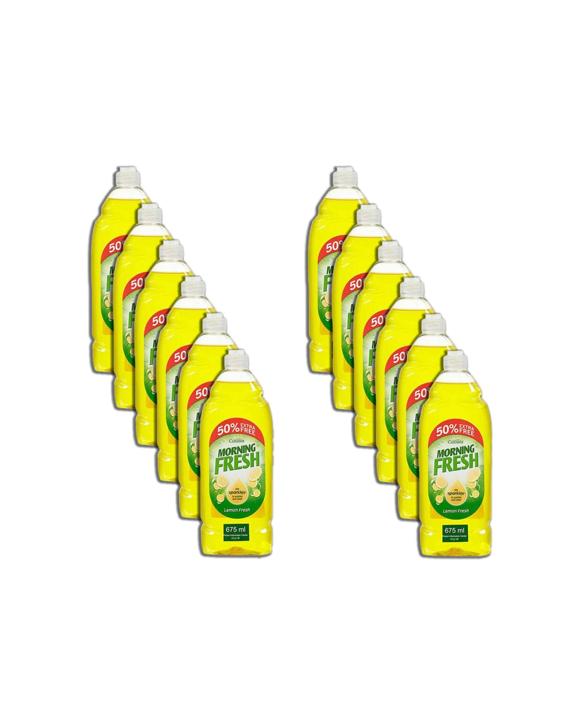 Morning Fresh 12PK Dishwashing Liquid 675ml Lemon Fresh - Yellow
