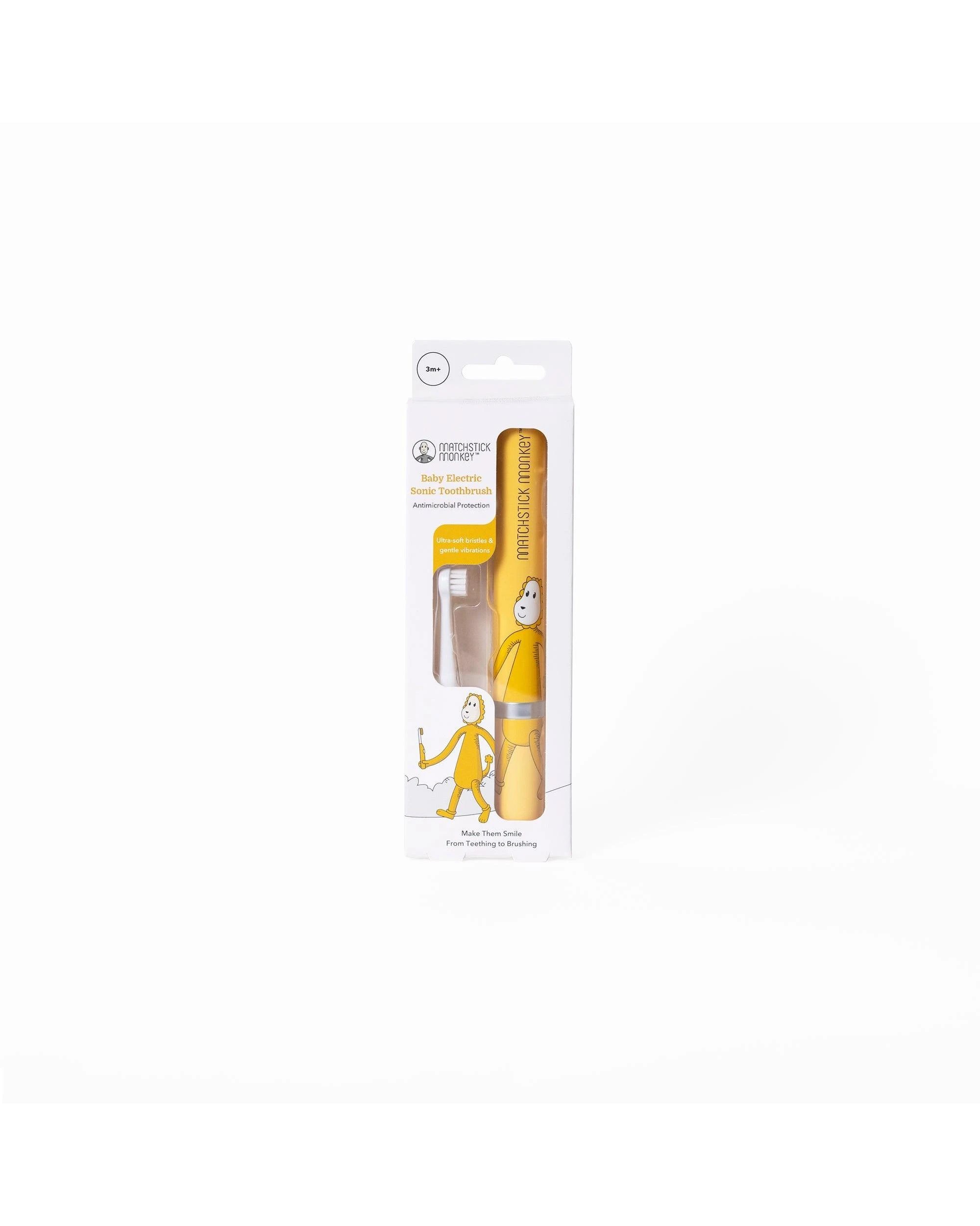 2 Matchstick Monkey Baby Sonic Toothbrush - Ludo Lion, 2 of 3