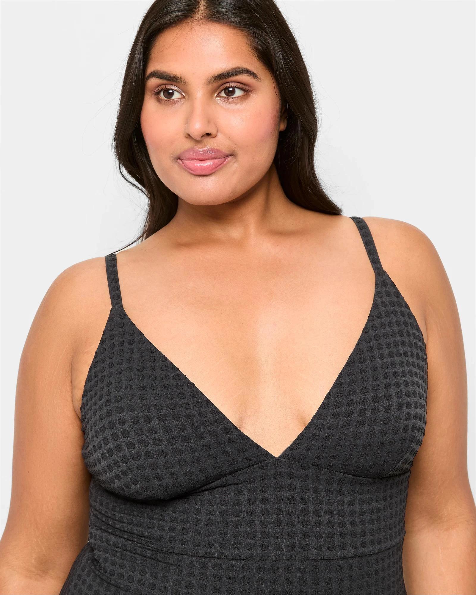 9 Target V-Front Textured One Piece Bathers - Shape Your Body BLACK, 9 of 9