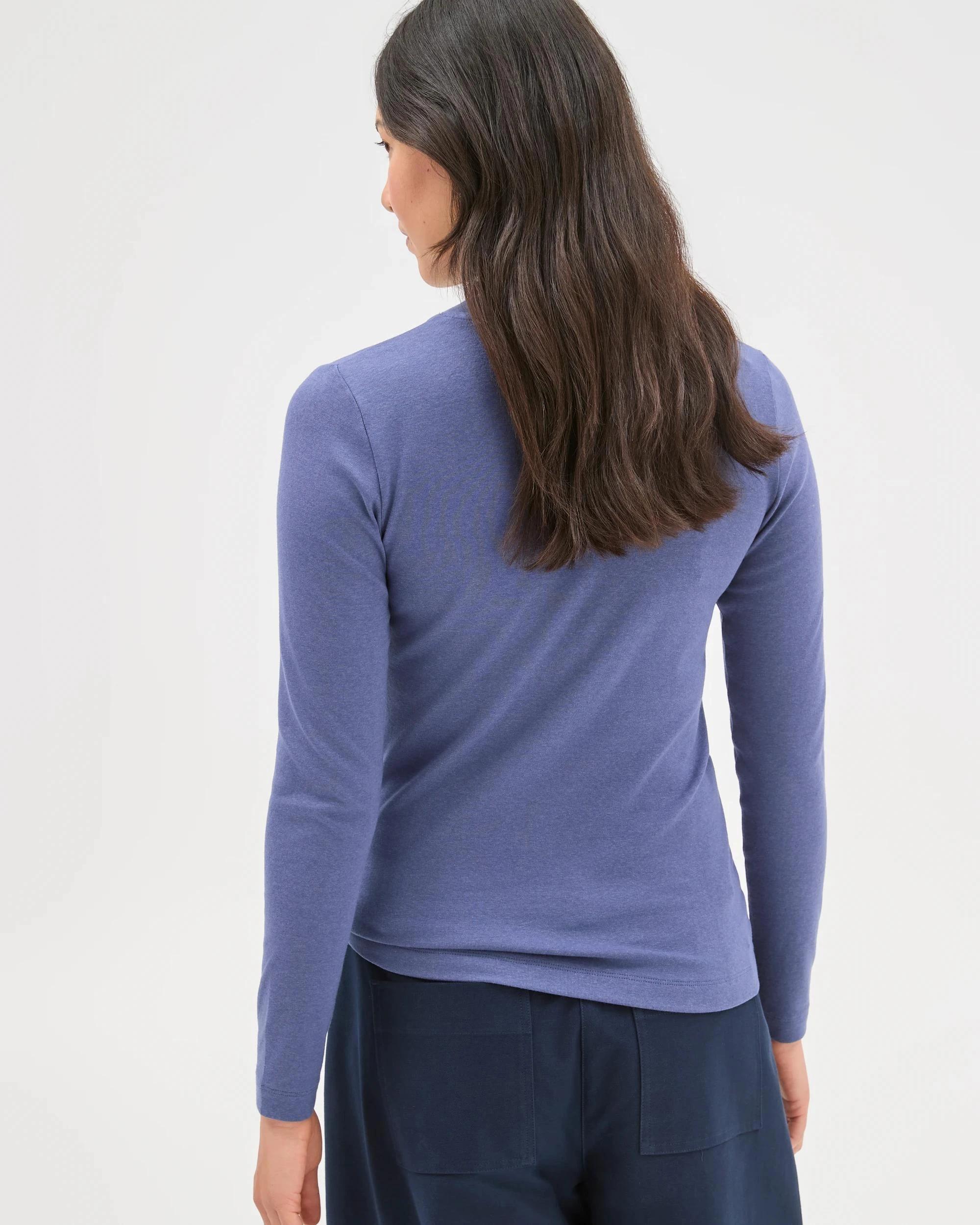 4 Target Woman Soft Touch Long Sleeve T-Shirt Blue Indigo, 4 of 7
