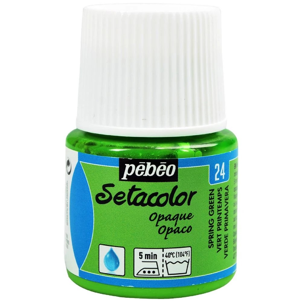 1 Pebeo Setacolor Fabric Paint 45mL Green, 1 of 2