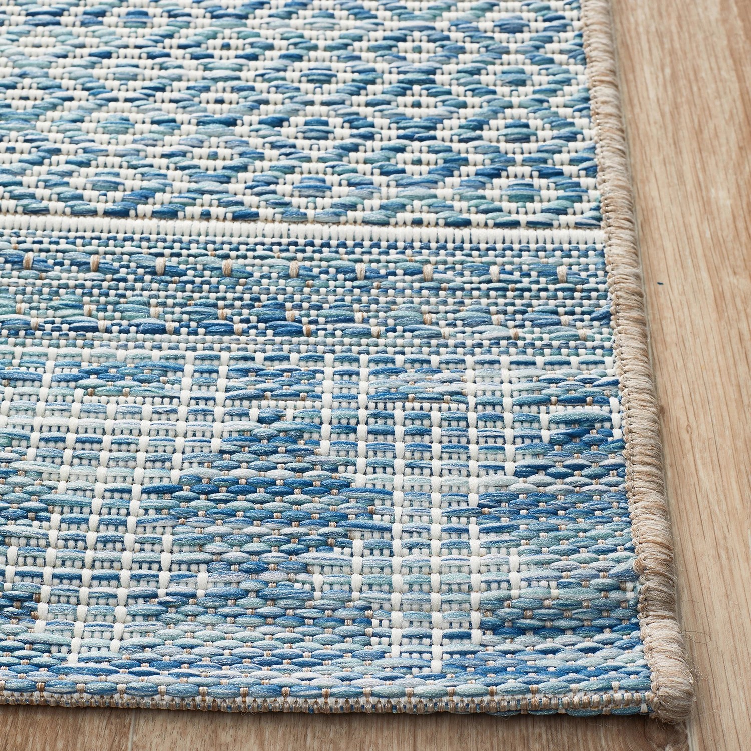 4 Common Ground Rugs Portico 5505 Outdoor 300x80cm Runner - Medium Pet Friendly Rug - Blue, 4 of 7