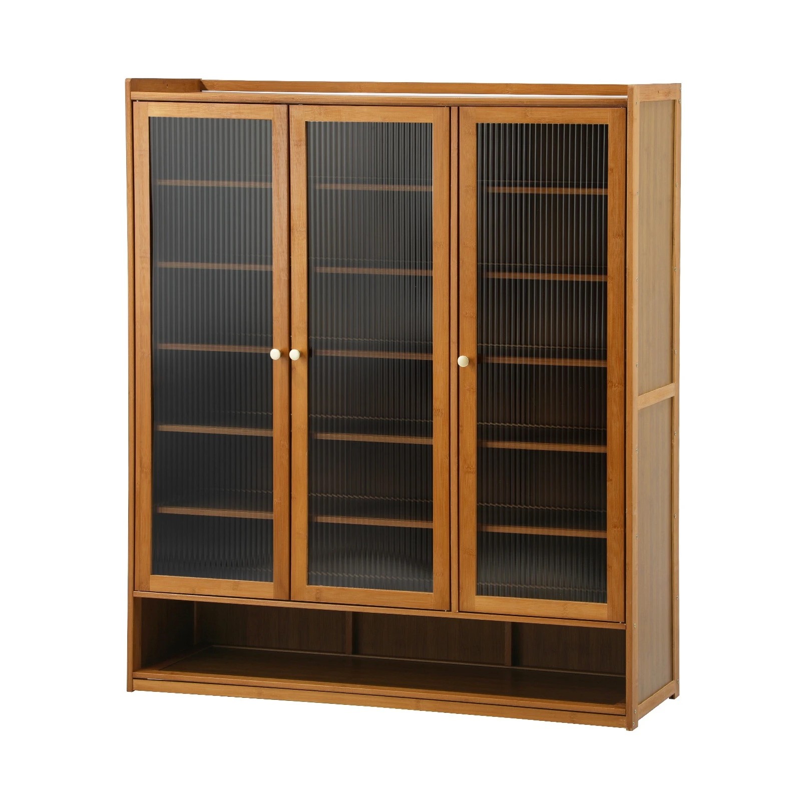 1 Oikiture Shoe Cabinet Shoes Storage Rack Organiser 3 Doors Shelf
 - Brown, 1 of 8