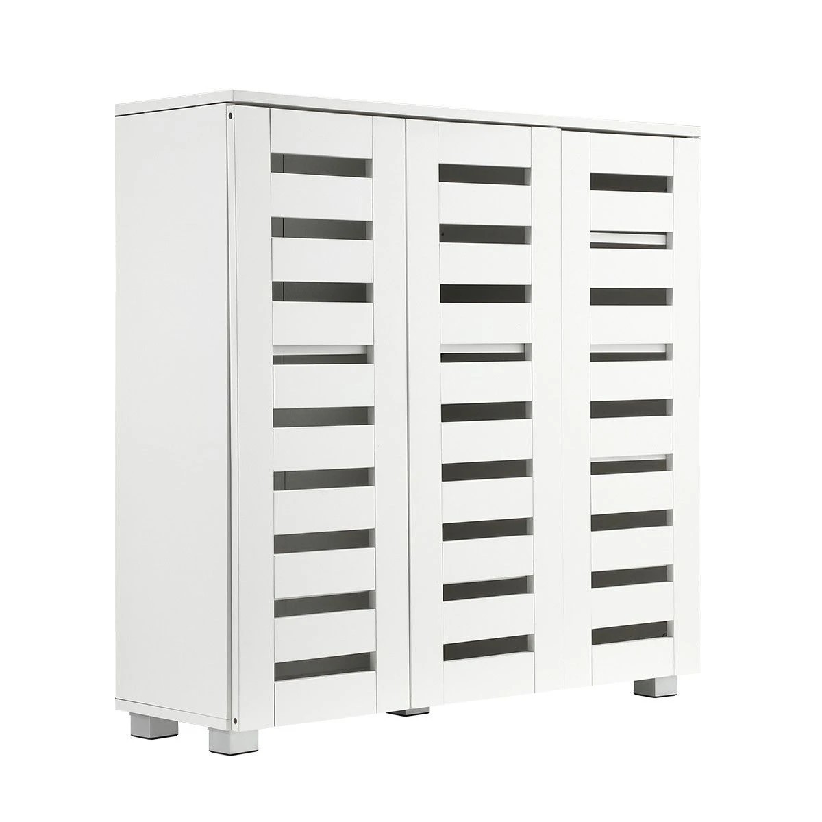 1 Ausway 4 Tier Wooden Shoe Storage Cabinet Rack Shelf Organiser for 30 Pairs, 1 of 7