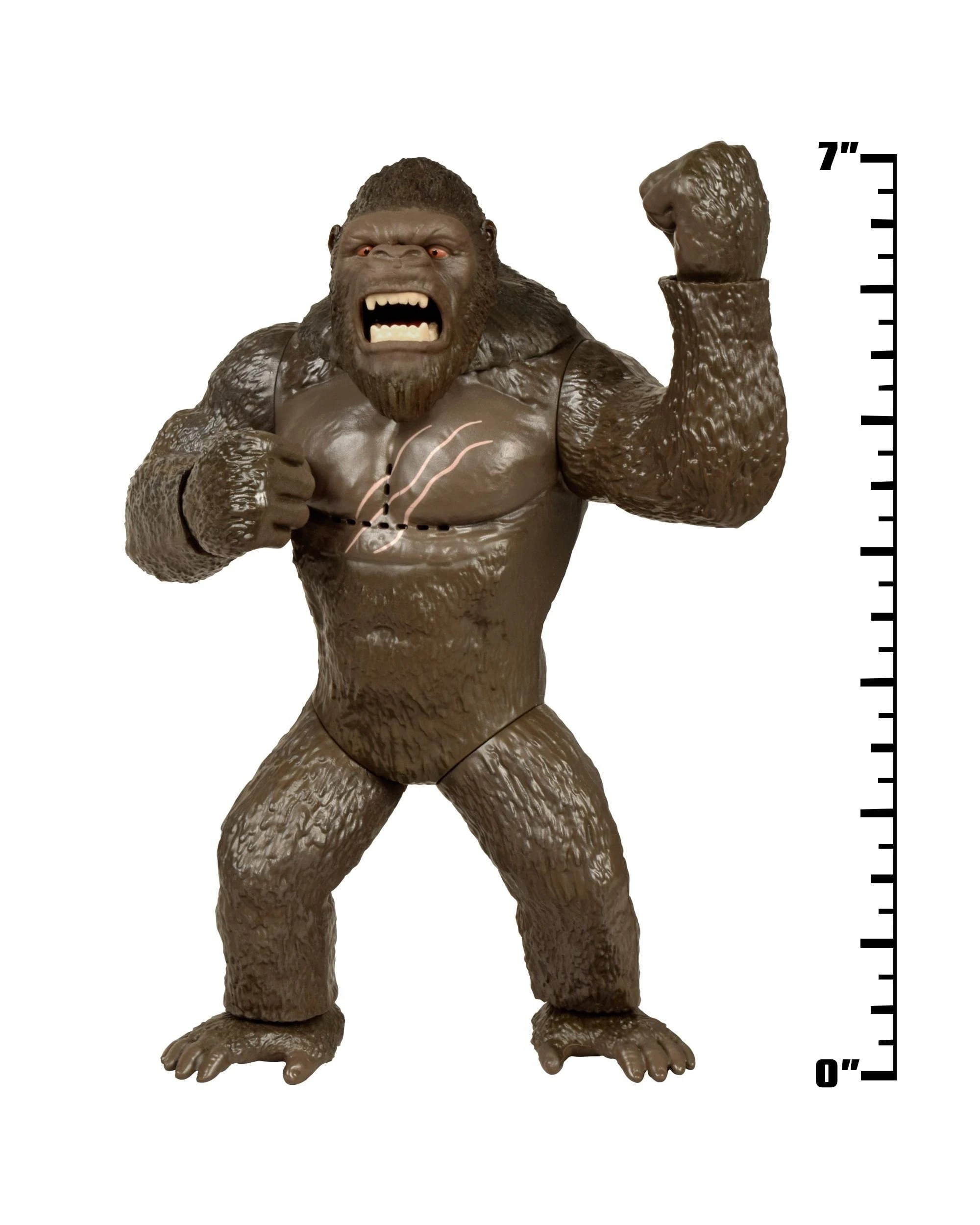 4 MonsterVerse Godzilla vs Kong Battle Roar Kong Deluxe Electronic 7 inch Figure, 4 of 7