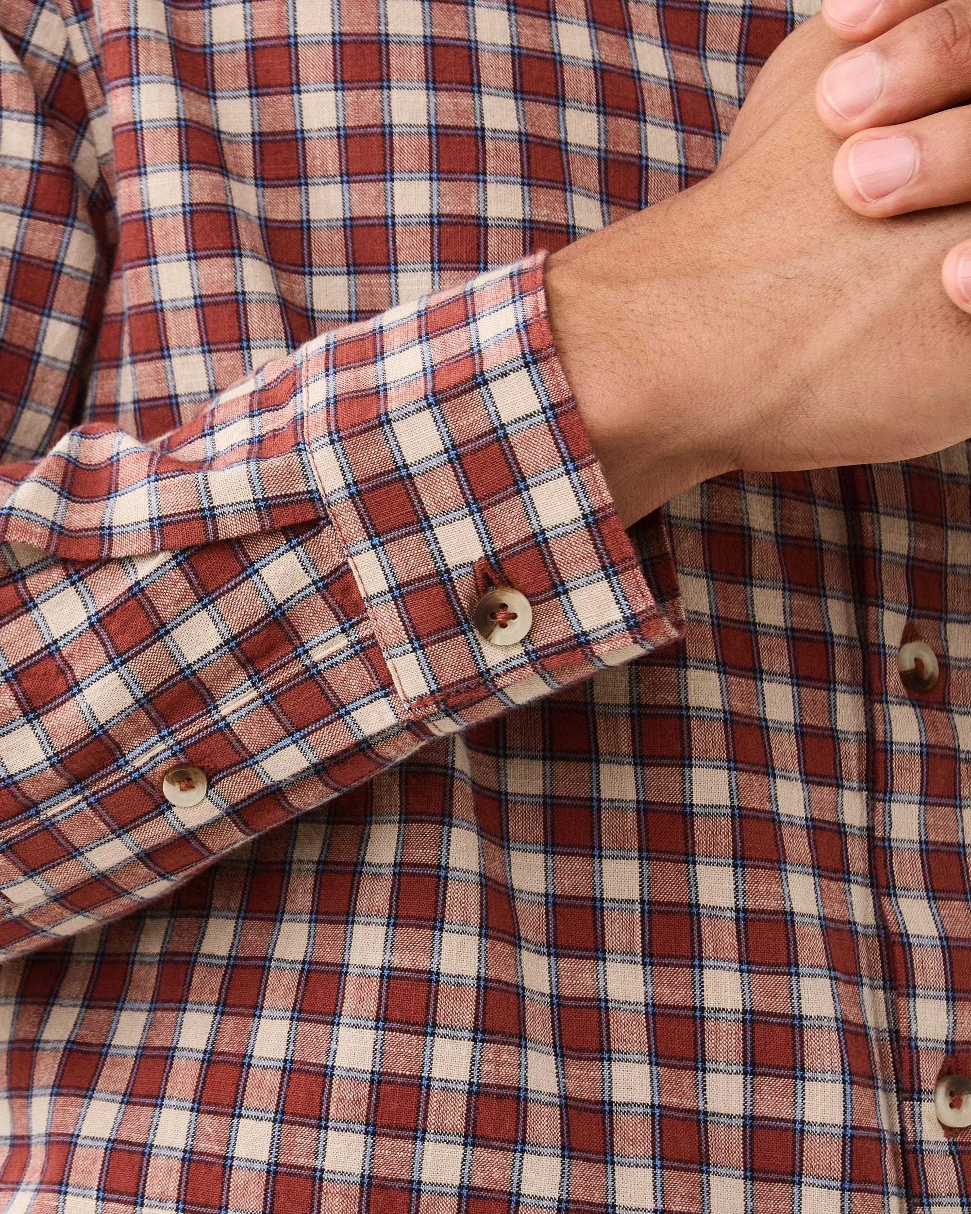 9 Long Sleeve Boxy Shirt Red Check, 9 of 9