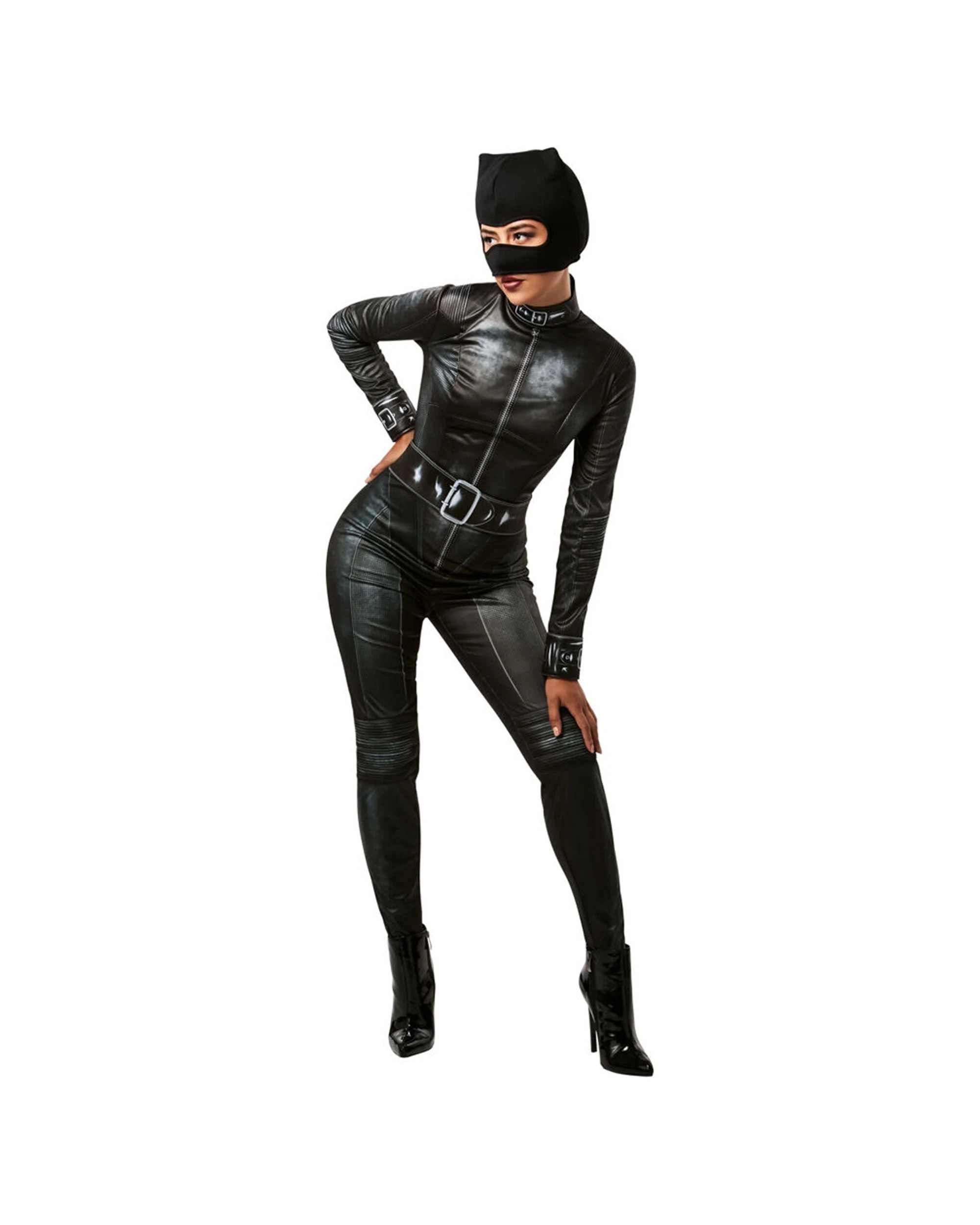 1 Dc Comics Selina Kyle Catwoman Deluxe Womens Dress Up Costume Size L - Black, 1 of 3
