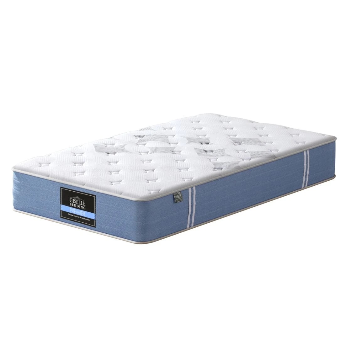 2 25cm Giselle Mattress King Single Bed Pocket Spring Mattresses - King Single Bed - White, 2 of 7
