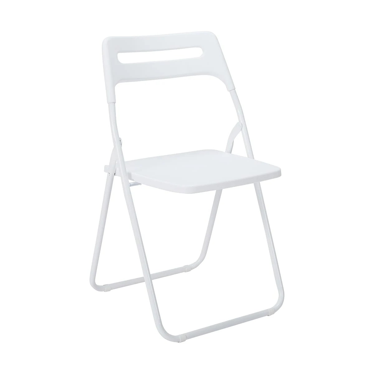 1 White Folding Chair, 1 of 9
