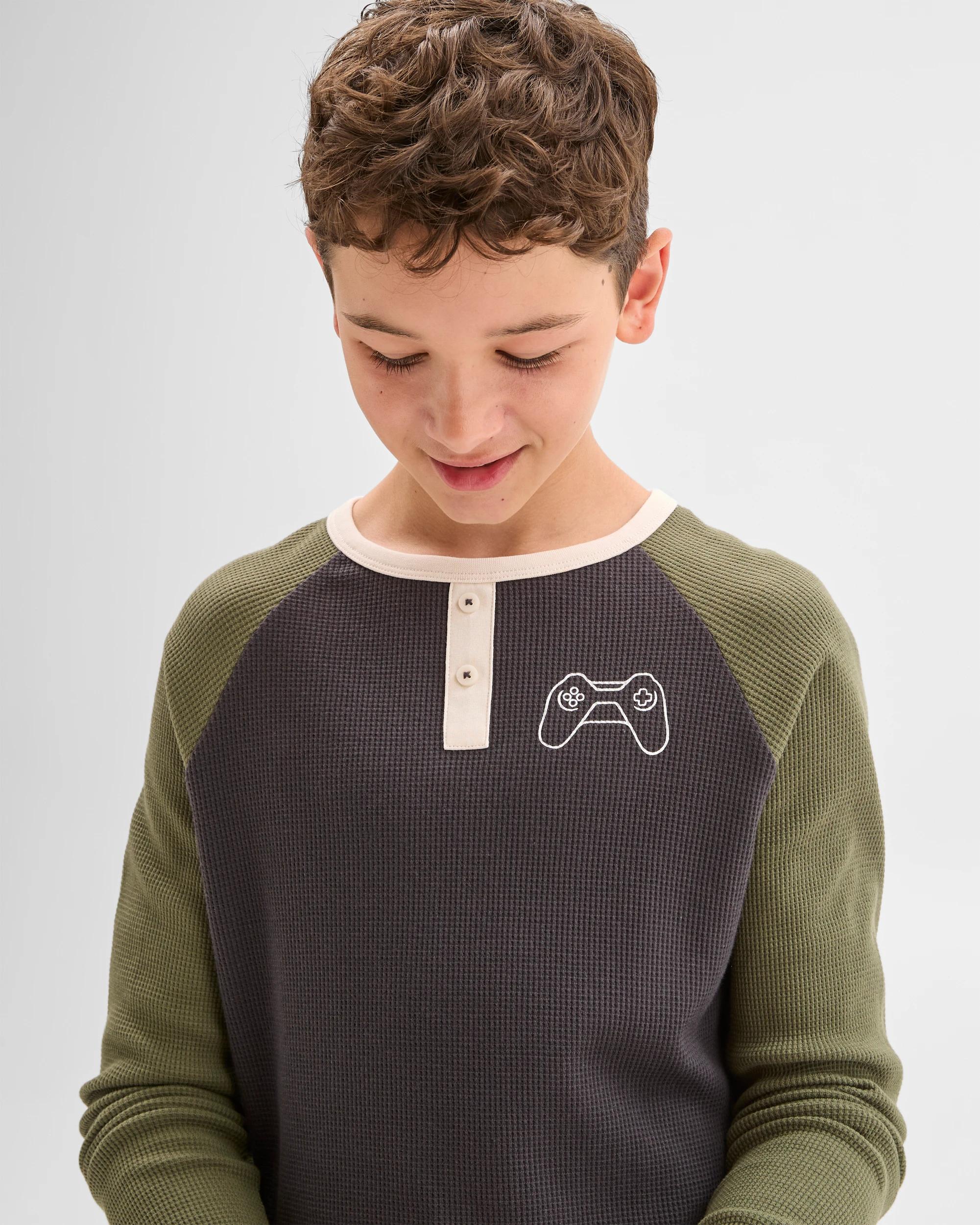 2 Target Kids Australian Cotton Older Boys Elevated Knit Pyjama Set GAMER, 2 of 7