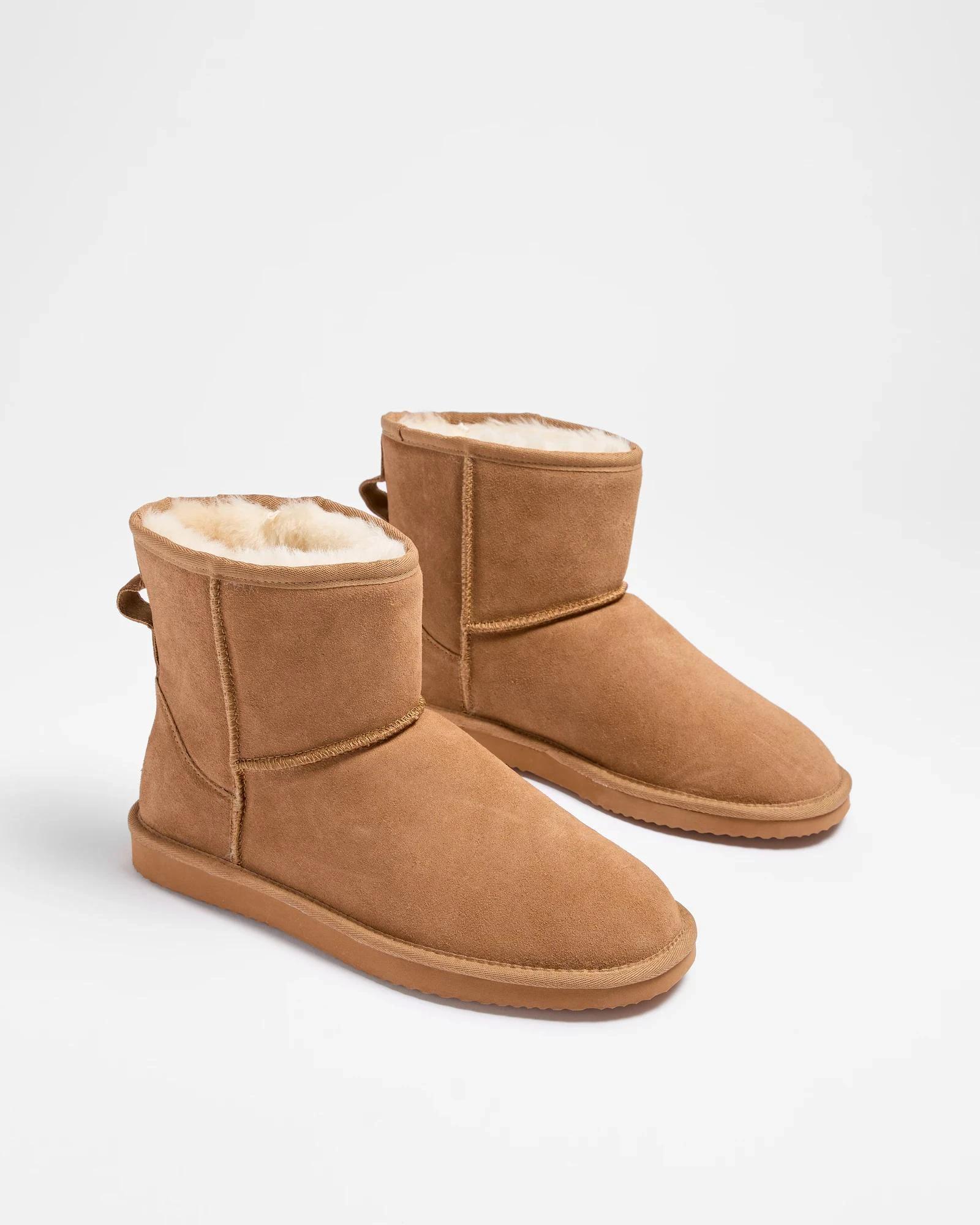 3 Australian Design Ugg Boots and Slippers Mens Sheepskin and Leather Slipper Boot CHESTNUT, 3 of 3