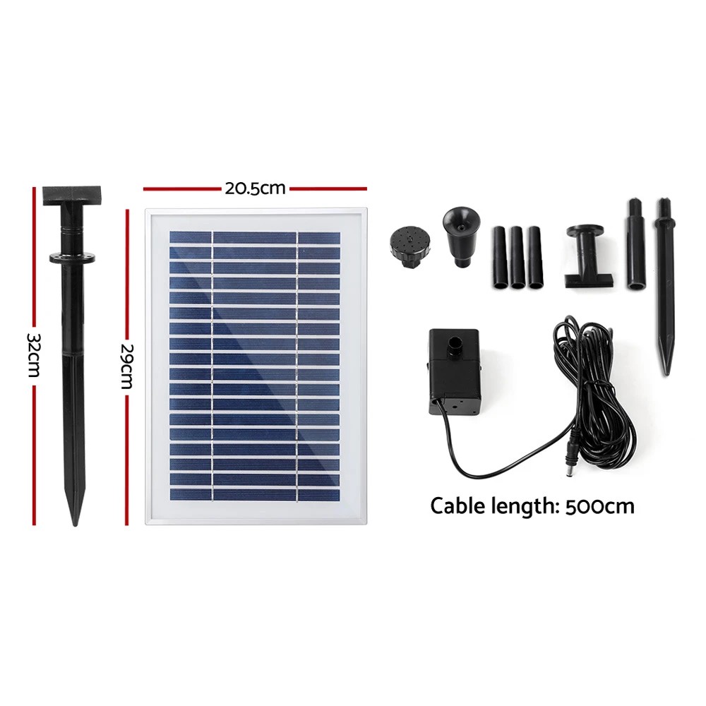 2 Gardeon Solar Pond Pump 4.6FT - Black, 2 of 7