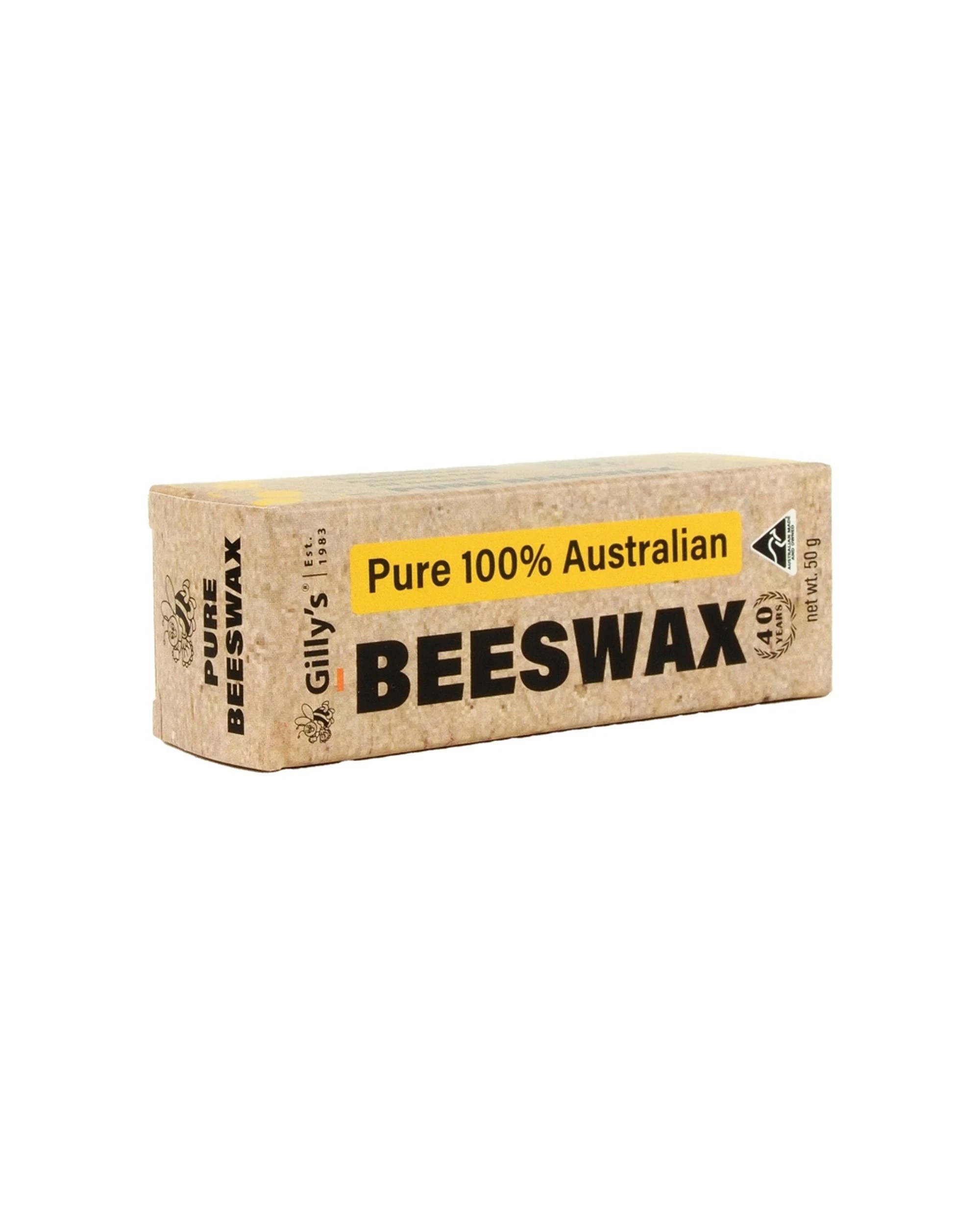 4 GILLYS 2PC Beeswax Pure Australian Block Wood And Shoe Polish 50g Pure Australian Beeswax - Beige, 4 of 6