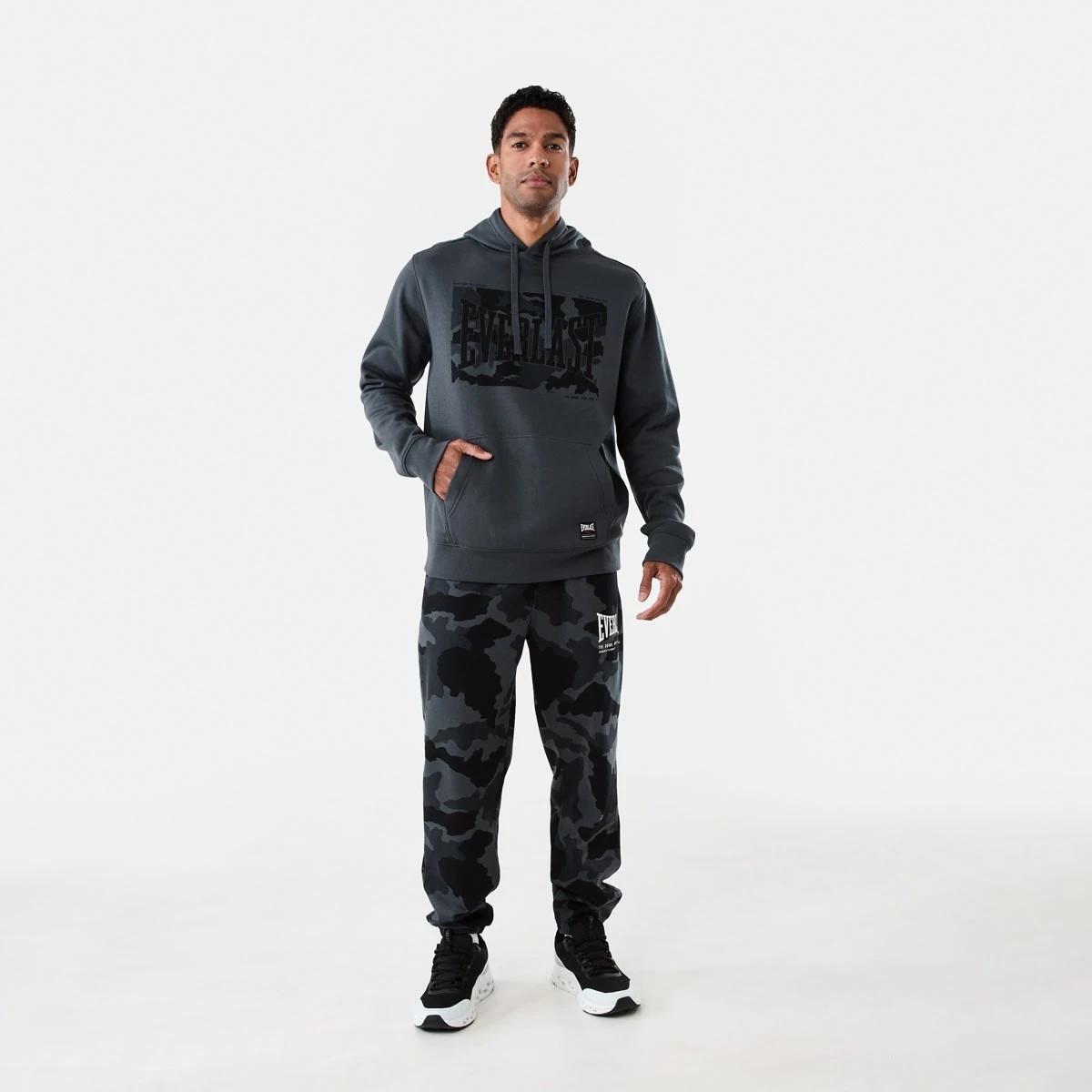 8 Everlast Mens Camo Print Hoodie CHARCOAL CAMO, 8 of 8