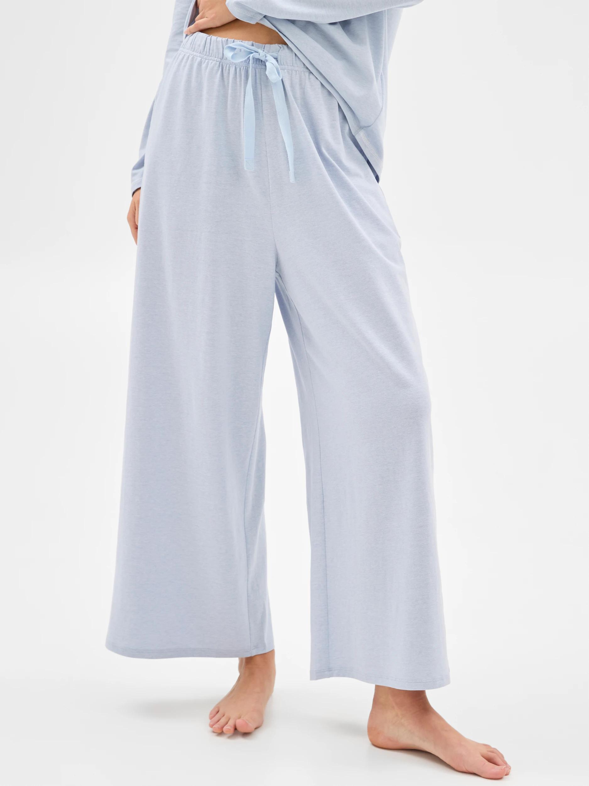 4 Target Australian Cotton Jersey 7/8 Wide-leg Pyjama Pants — Blue Marle BLUE MARLE, 4 of 5