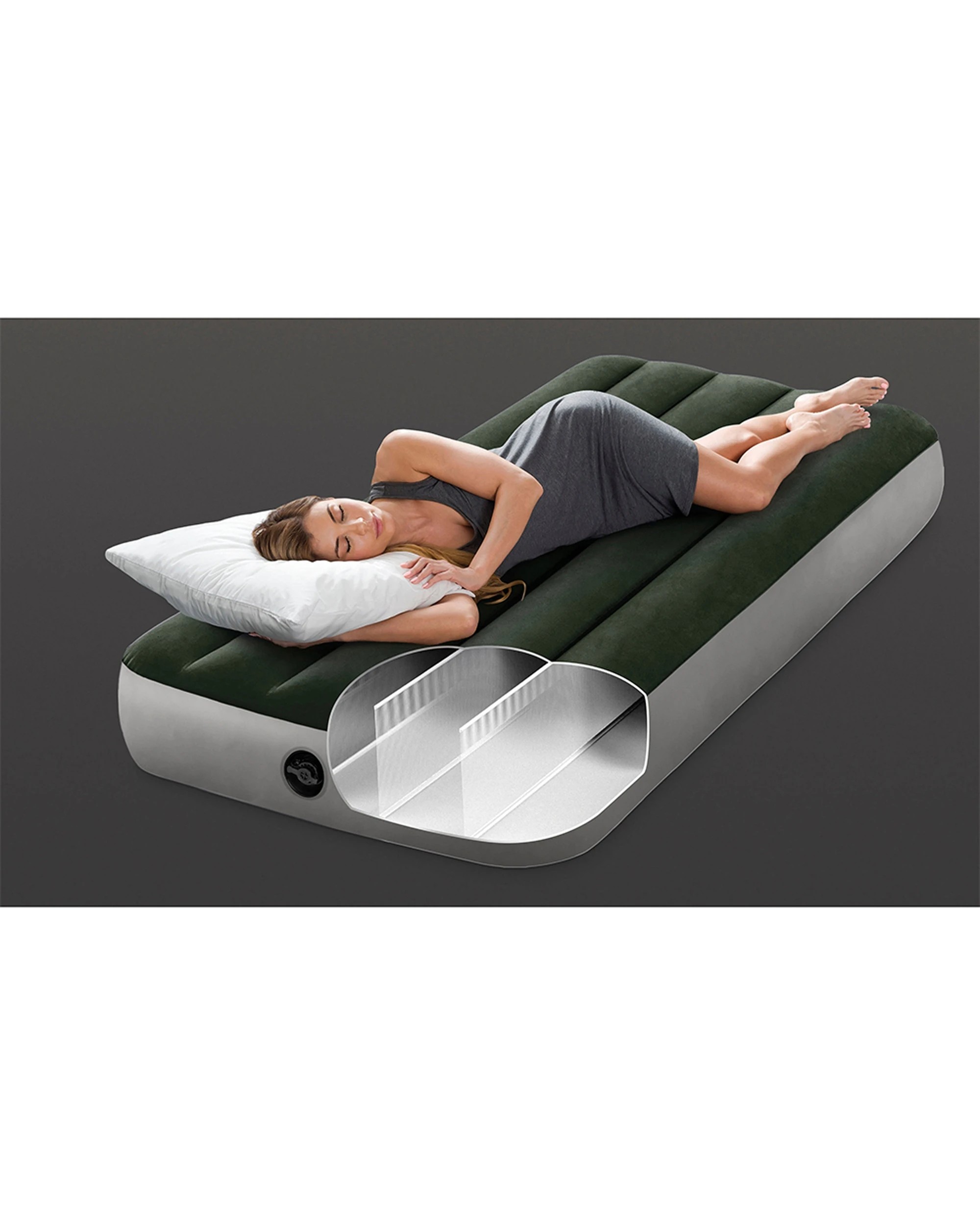 6 Intex Cot Dura-Beam Prestige Downy Inflatable Airbed Mattress - Single Bed - Multi, 6 of 8