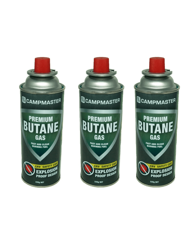 Campmaster 3 Pack Premium Butane Gas Canis