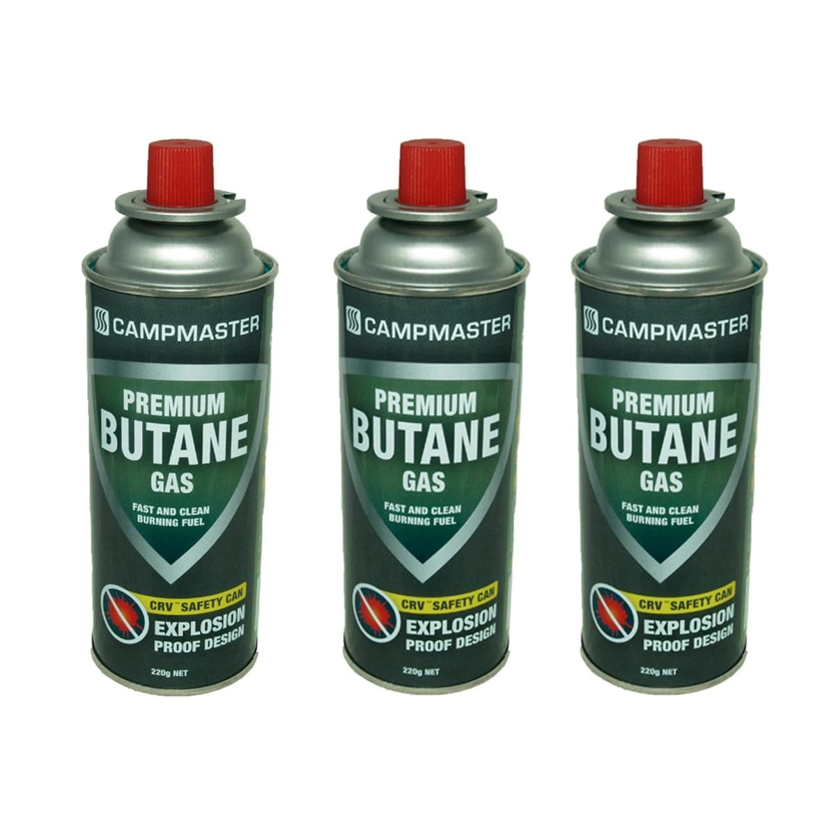 1 Campmaster 3 Pack Premium Butane Gas Canisters, 1 of 1