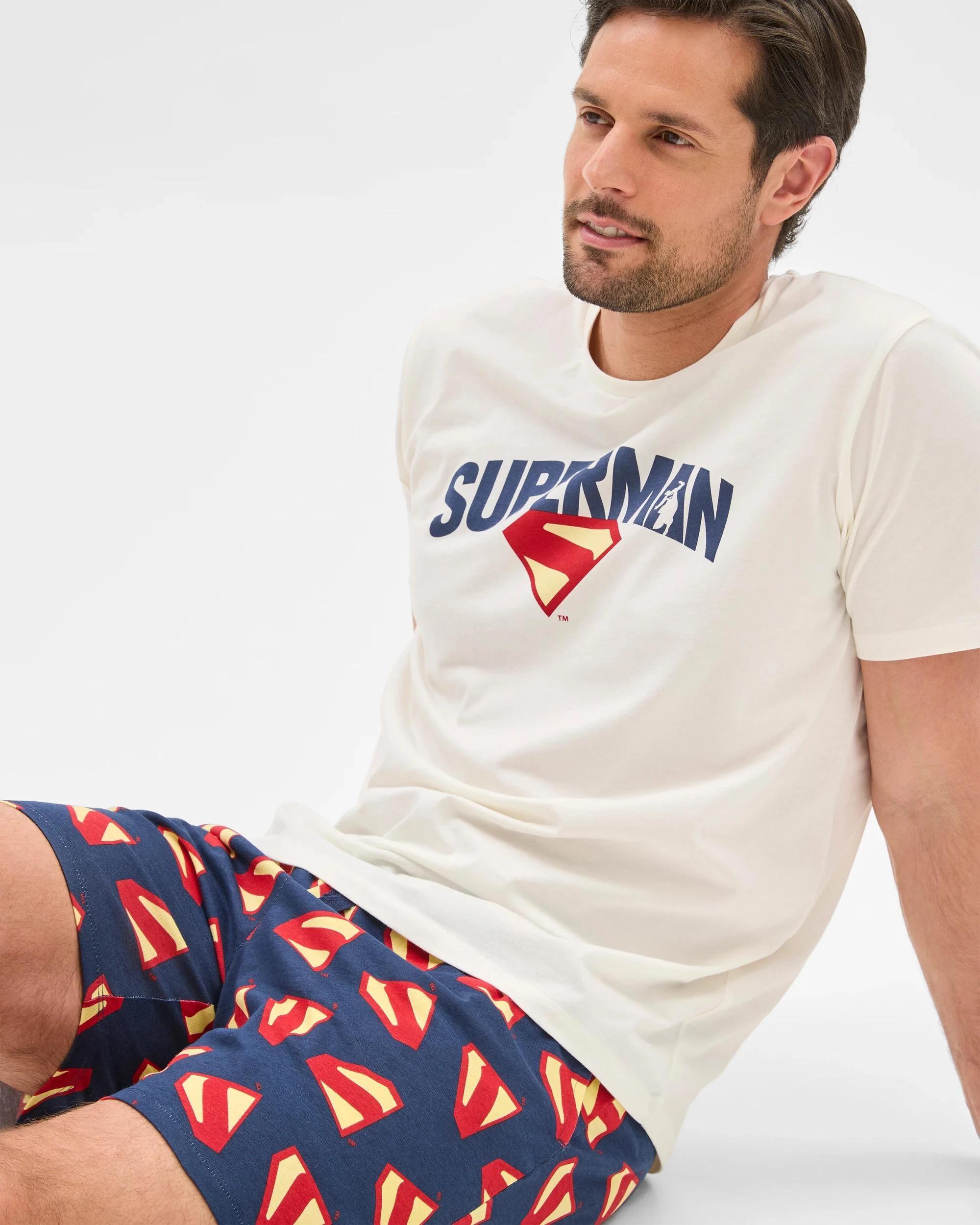 2 Superman Mens Box Set - Sleep, Socks, Trunk - 4 Piece Set WHITE / BLUE / RED, 2 of 7
